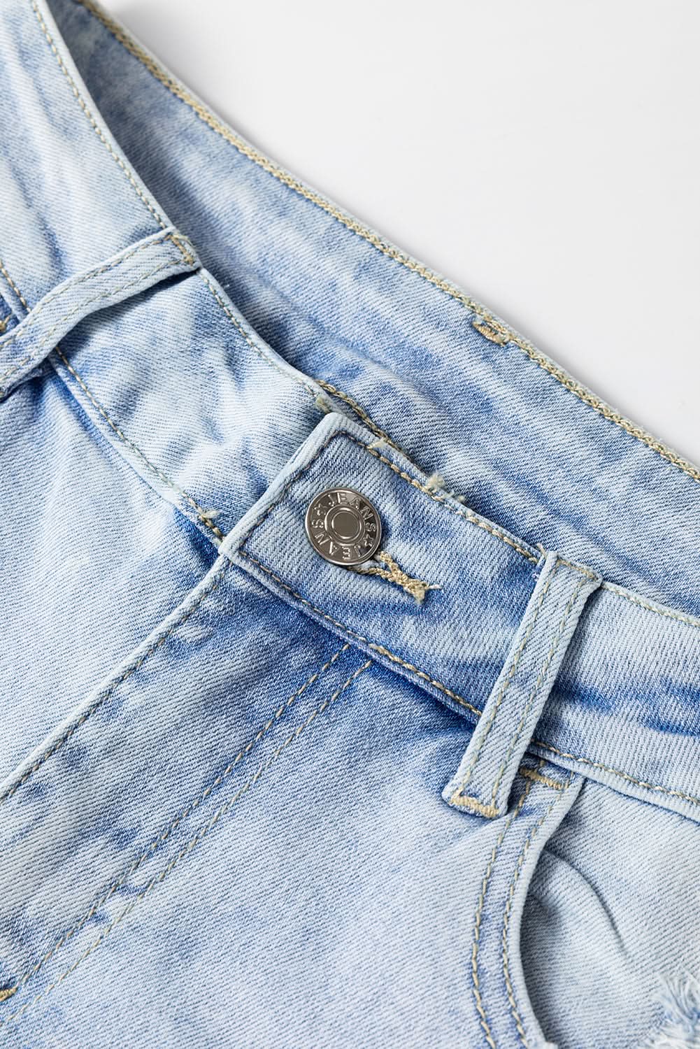 Beau Blue distressed flare jeans - Love Salve