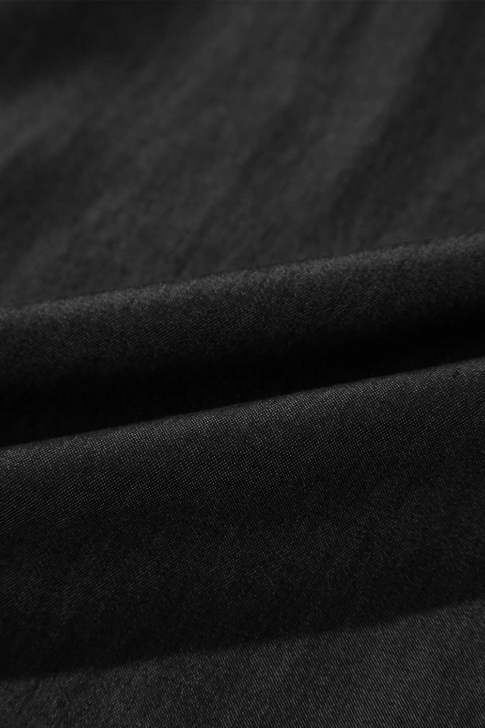 Chic black wide-leg jeans with frills - Love Salve