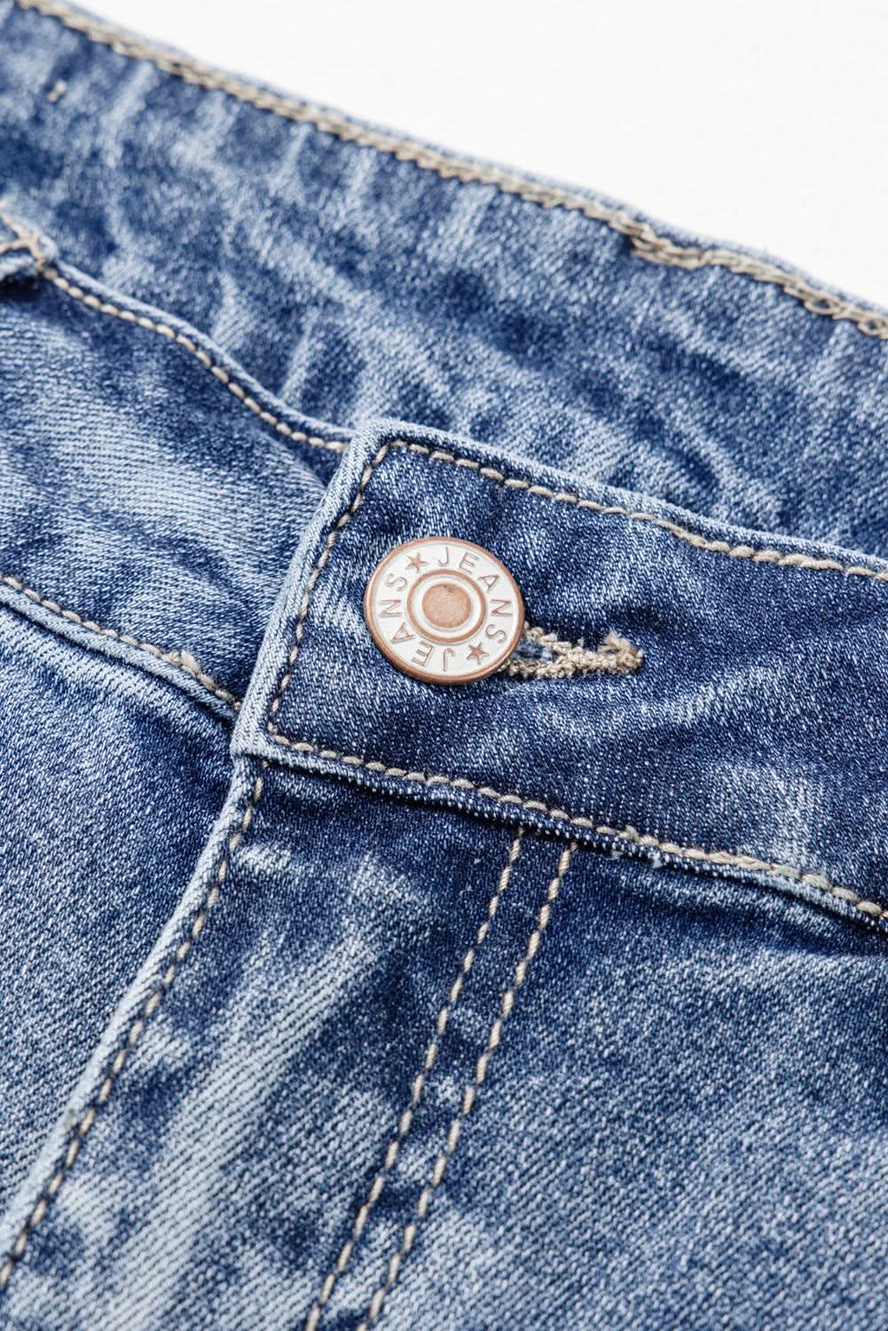 Dusk blue high-rise flared jeans - Love Salve