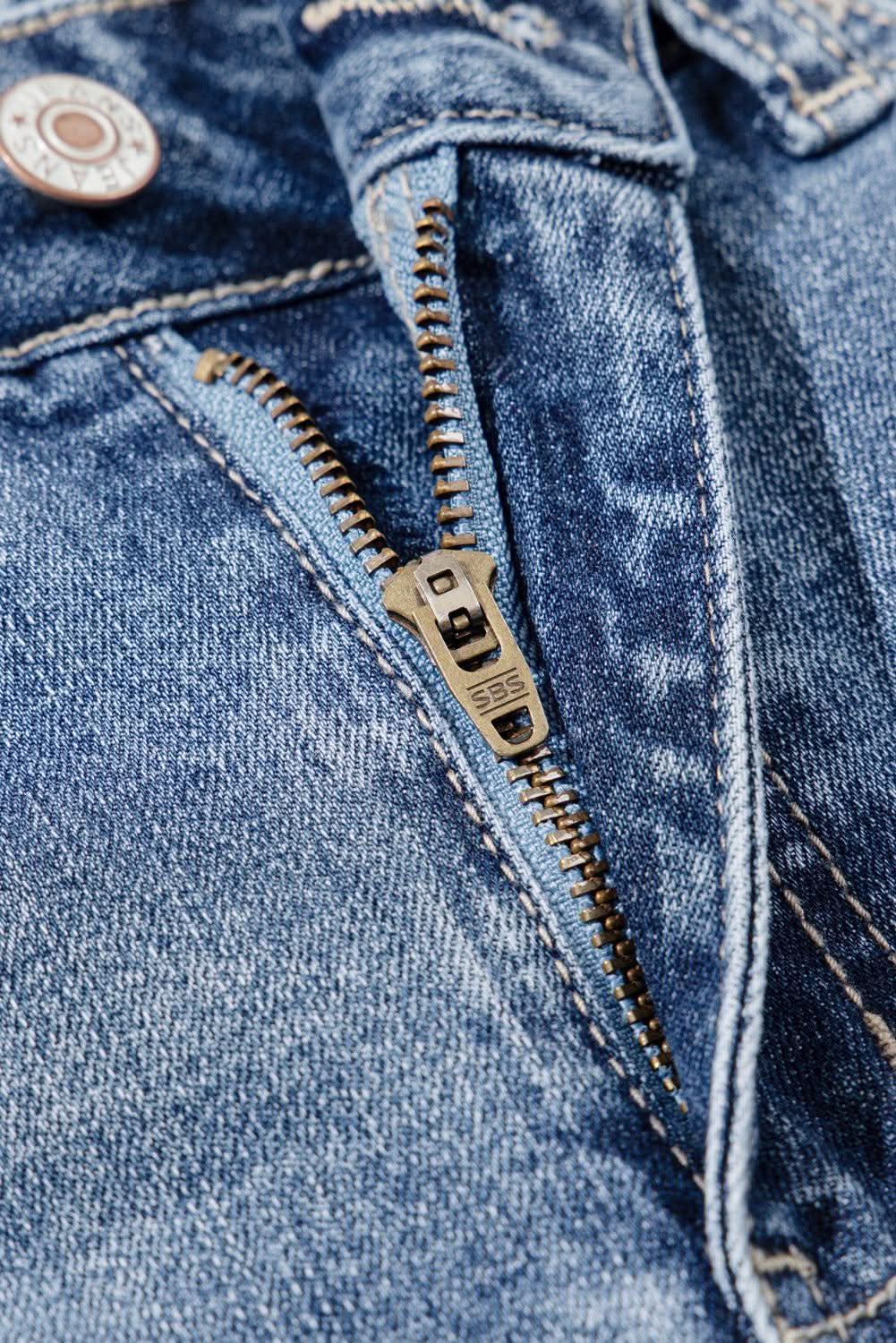 Dusk blue high-rise flared jeans - Love Salve