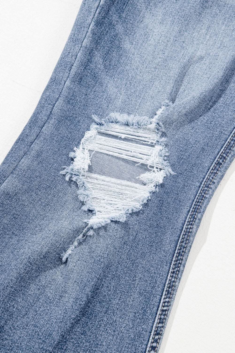 Dusk blue high-rise flared jeans - Love Salve