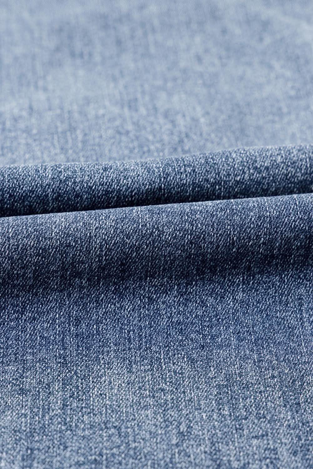 Dusk blue high-rise flared jeans - Love Salve