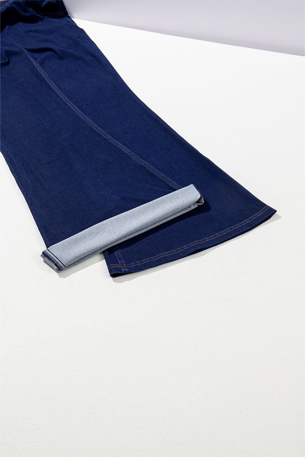 Dusk blue flare jeans with crossed waist - Love Salve