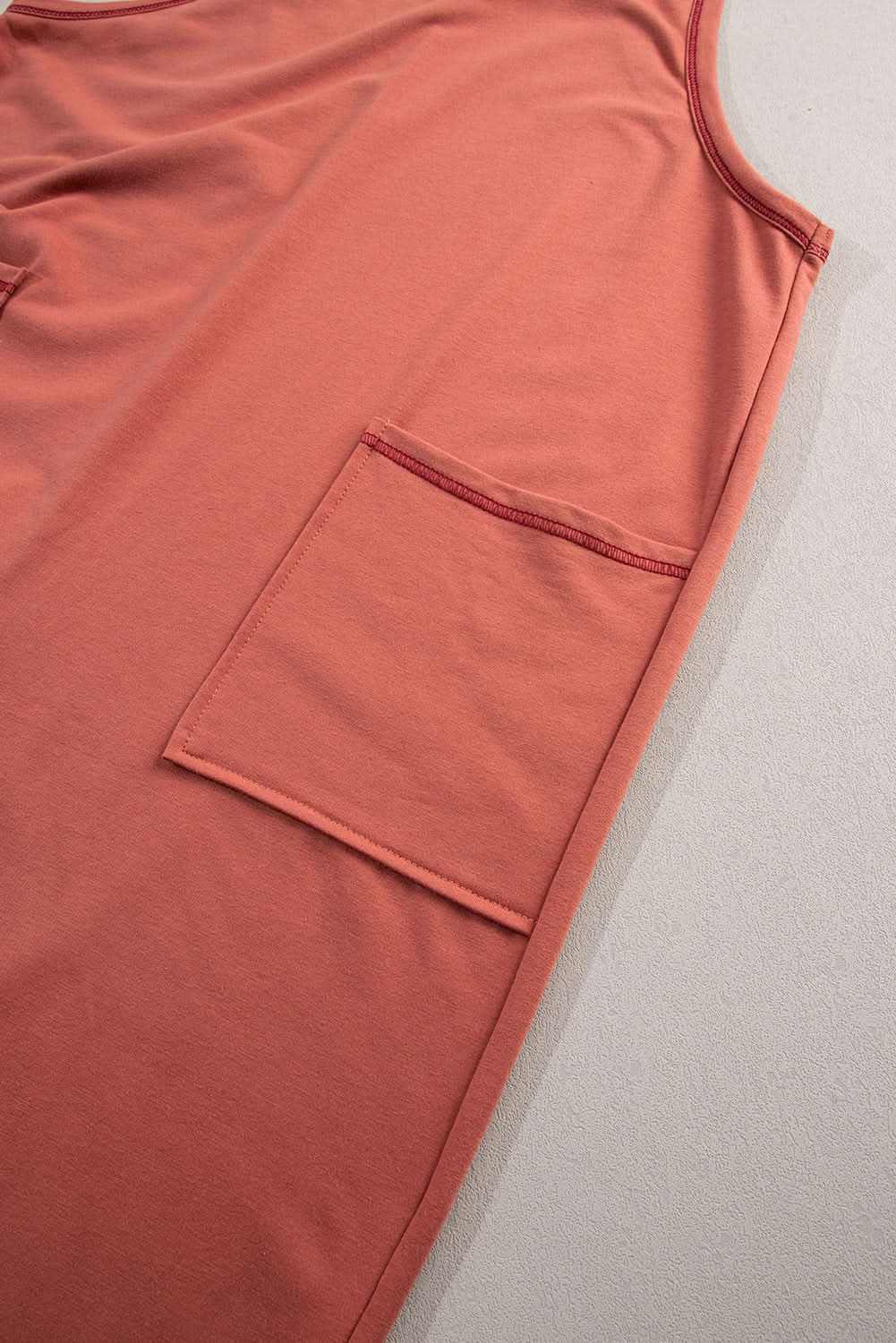 Gold Flame Side Pockets Harem Pants Sleeveless V Neck Jumpsuit - Love Salve