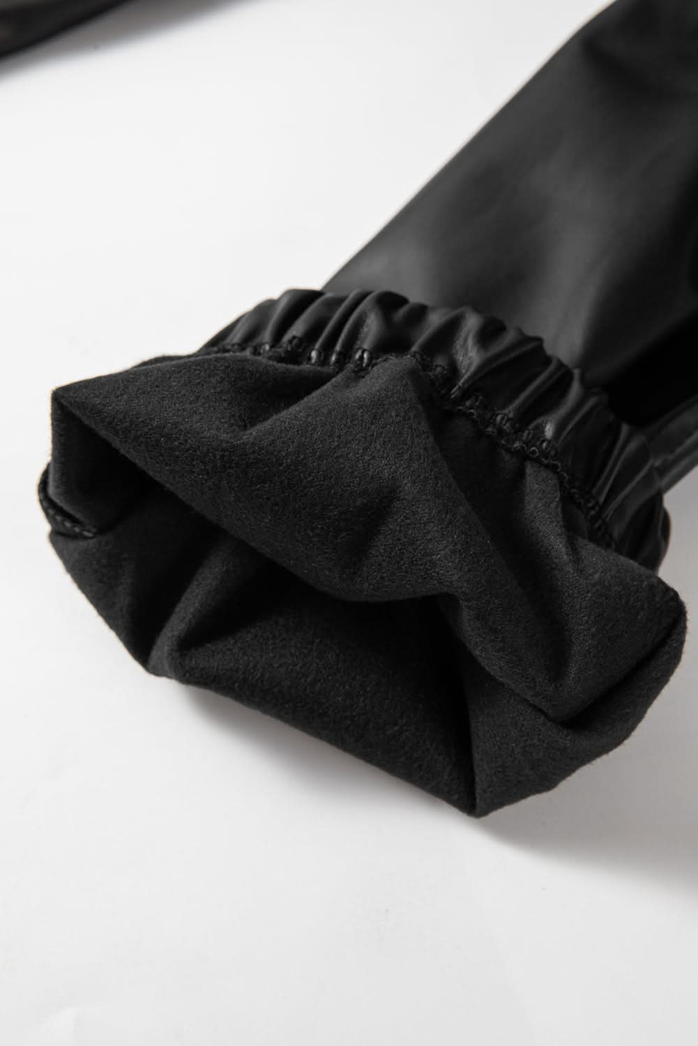 Chic black faux leather joggers - Love Salve