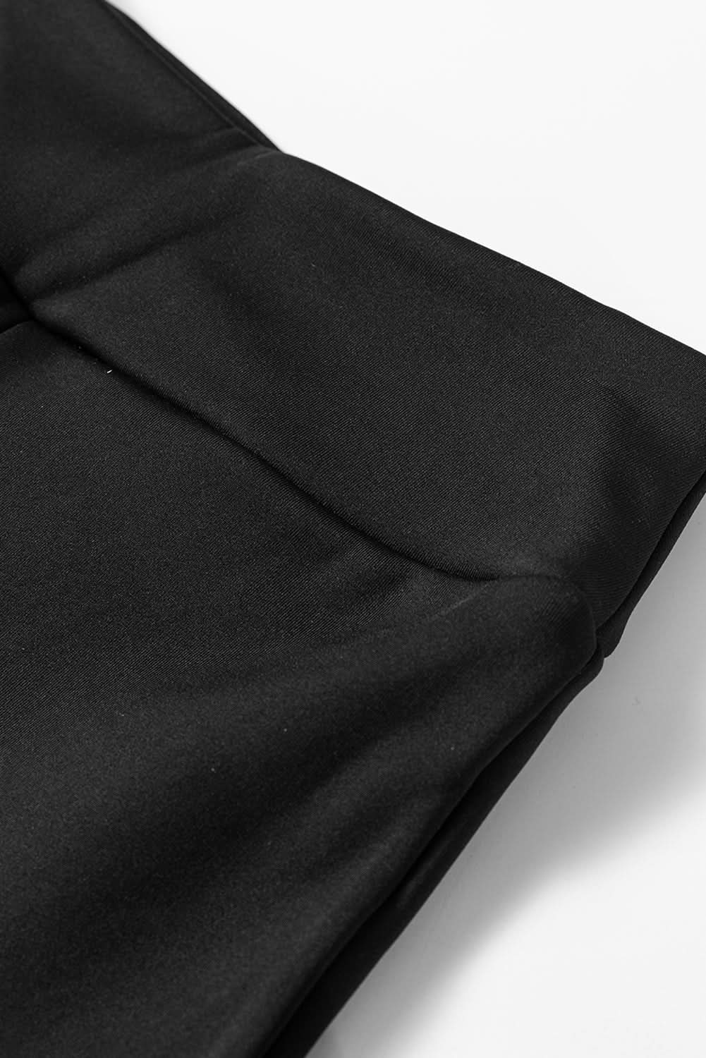 Cozy black thermal flare pants - Love Salve
