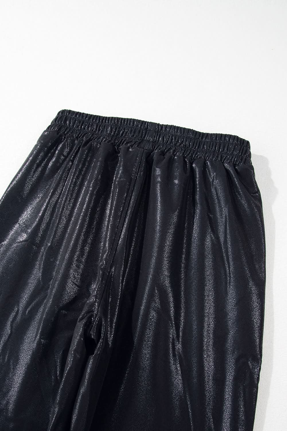 Trendy high-waisted black joggers - Love Salve