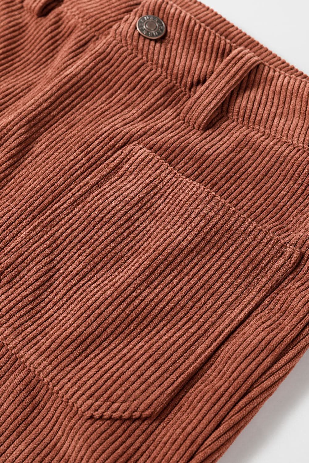 Chic brown high-waisted corduroy pants - Love Salve