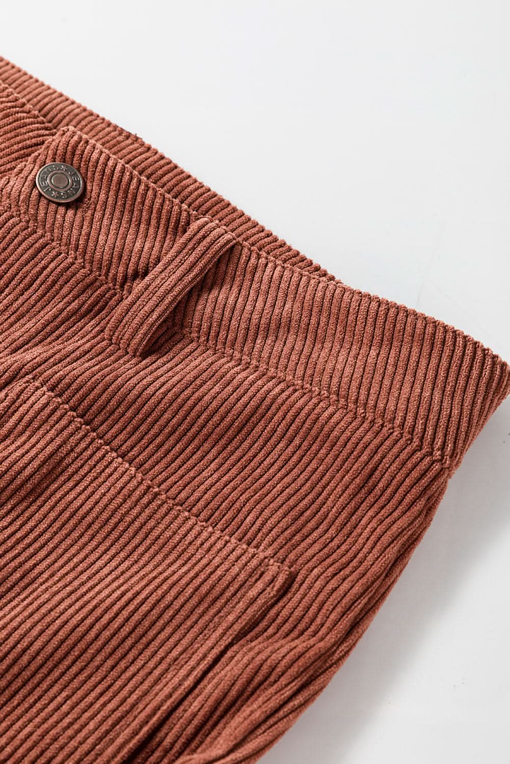 Chic brown high-waisted corduroy pants - Love Salve