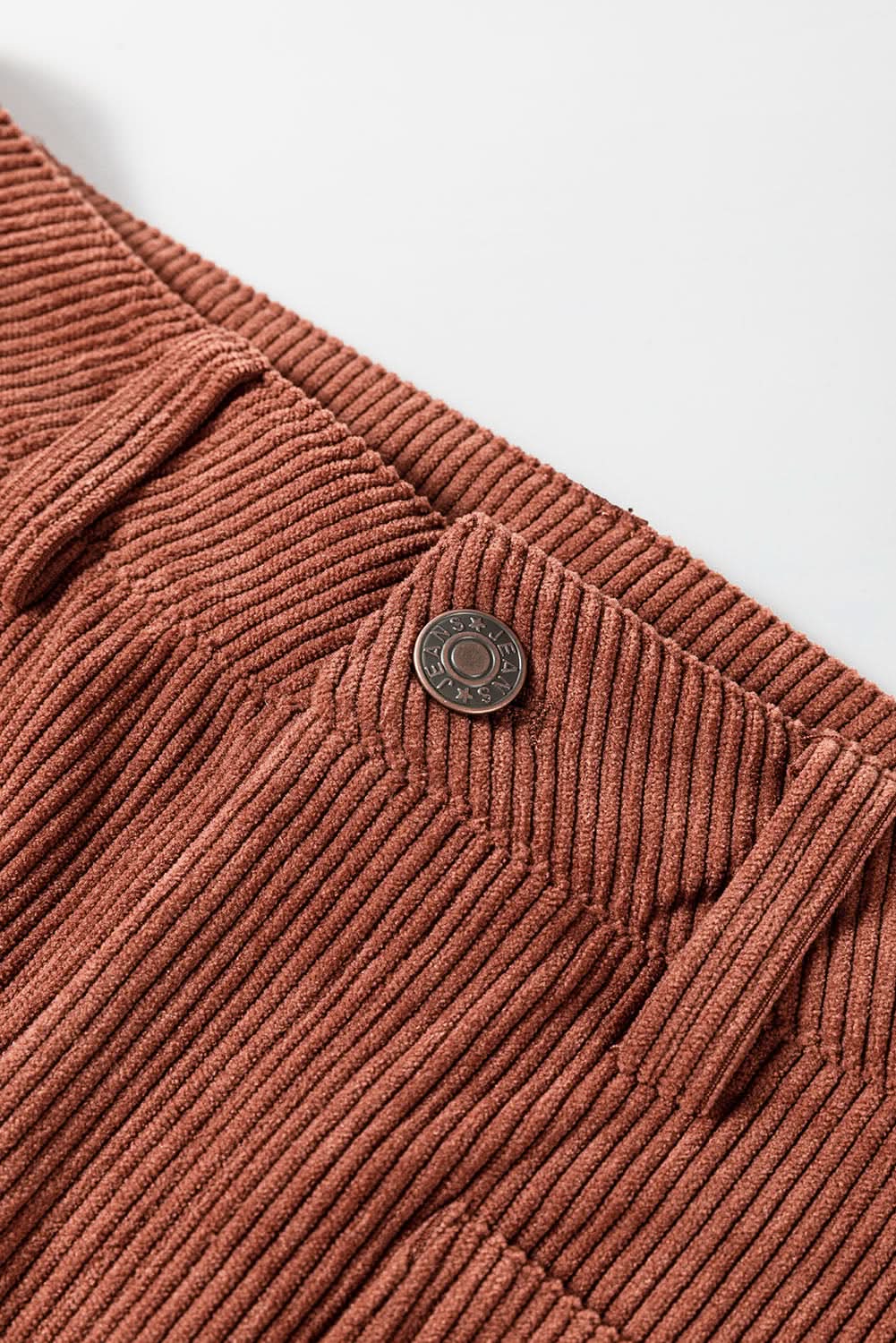 Chic brown high-waisted corduroy pants - Love Salve