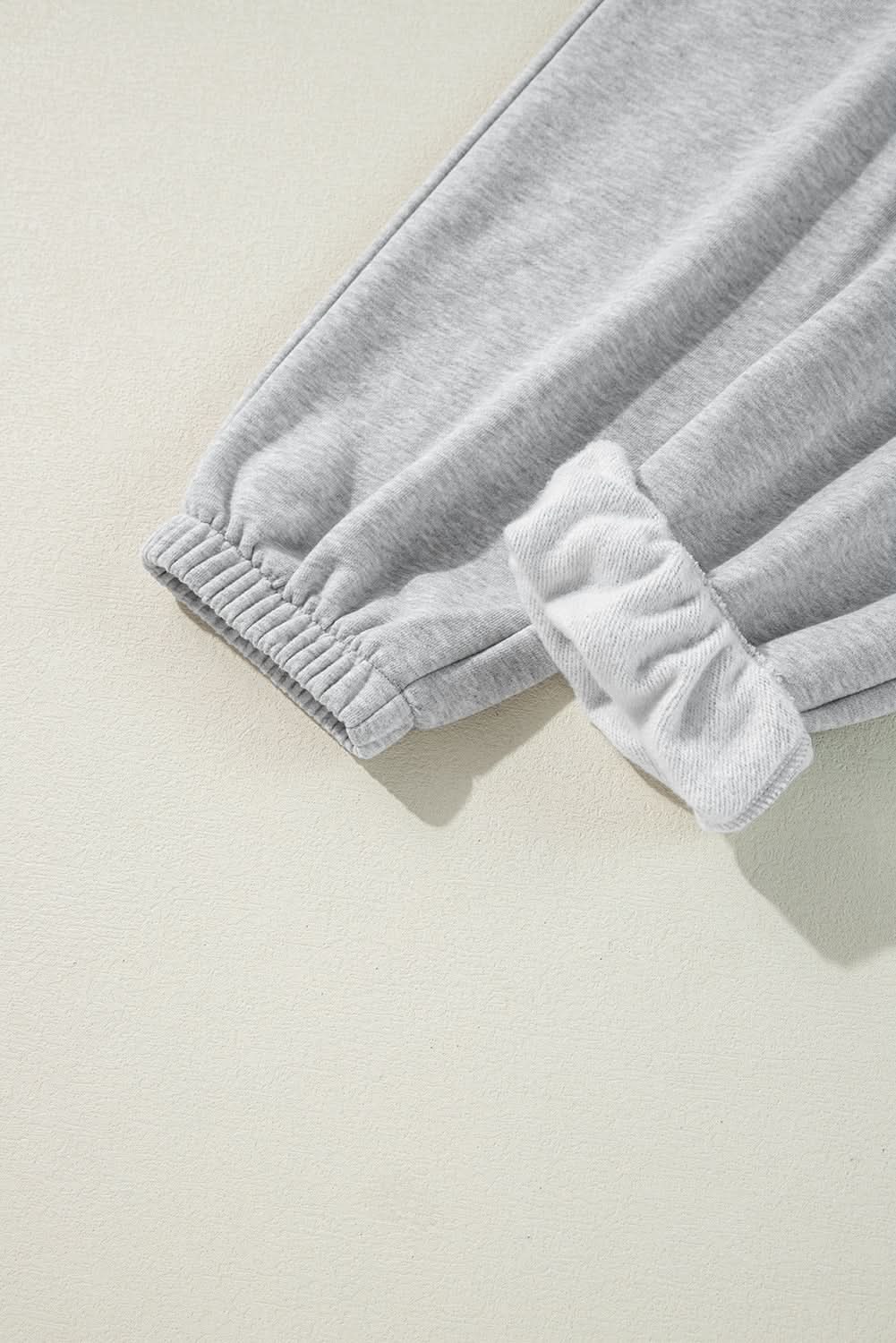 Light grey fleece-lined joggers - Love Salve