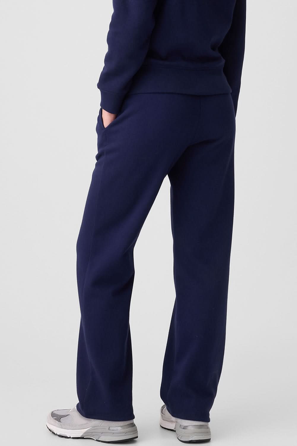 Navy blue fleece pants with drawstring - Love Salve