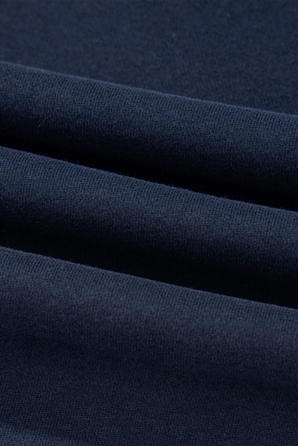 Navy blue fleece pants with drawstring - Love Salve