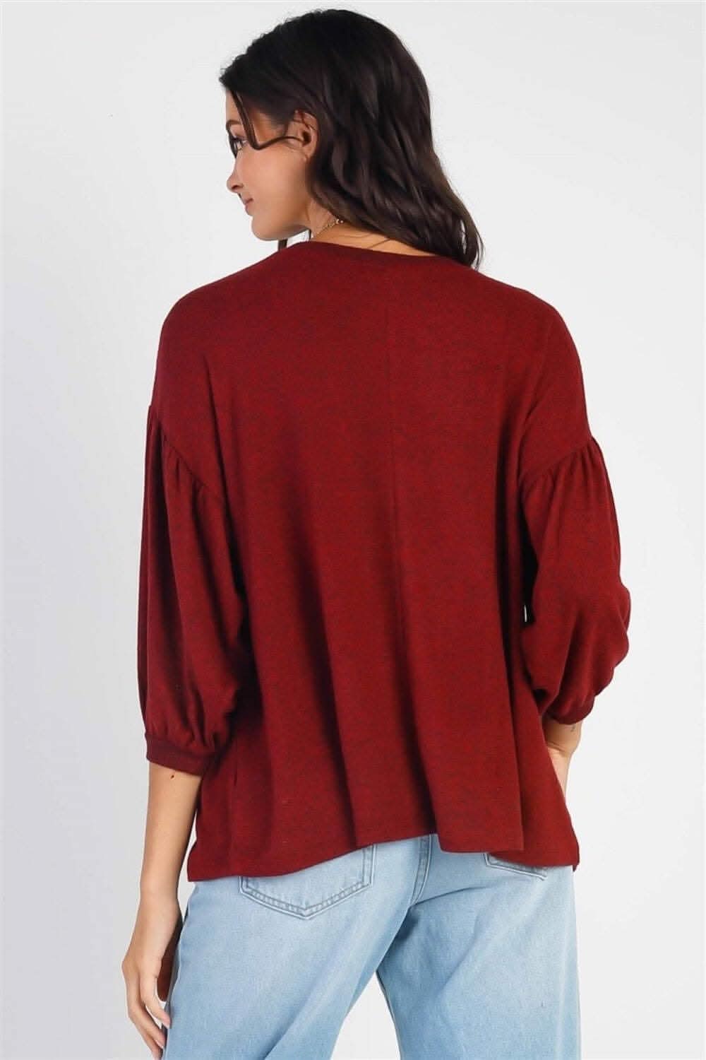 Chic Oatmeal Ivory Puff Sleeve Top - Love Salve