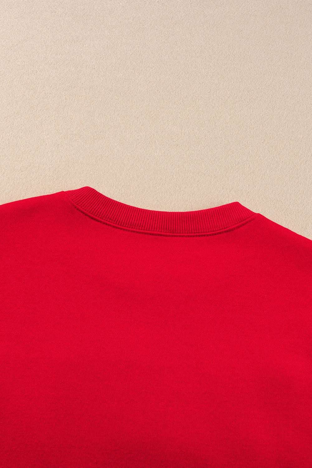 Red Puff XOXO Print Valentines Heart Sweatshirt - Love Salve