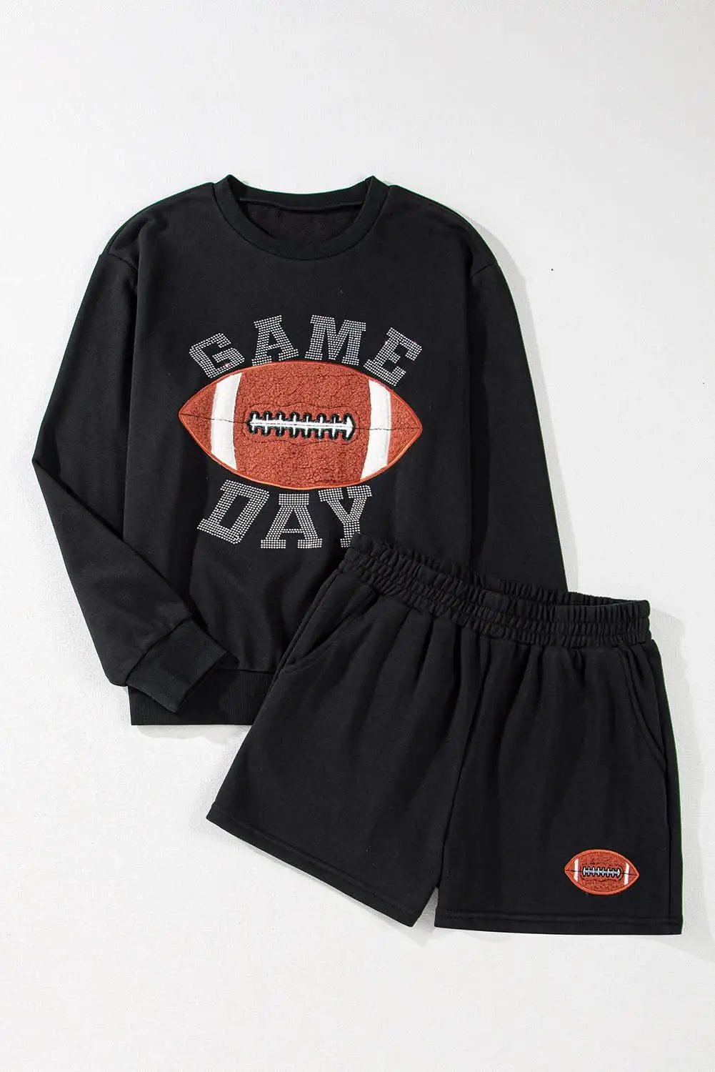 Casual black rugby pullover set - Love Salve