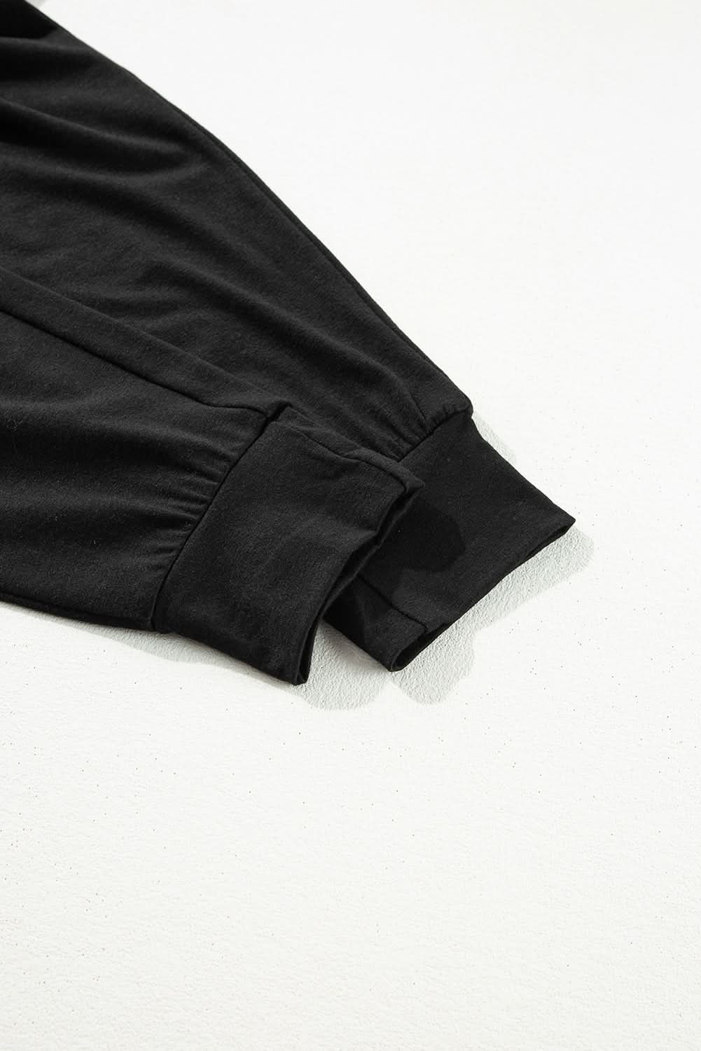 Chic black cardigan & skinny pants set - Love Salve
