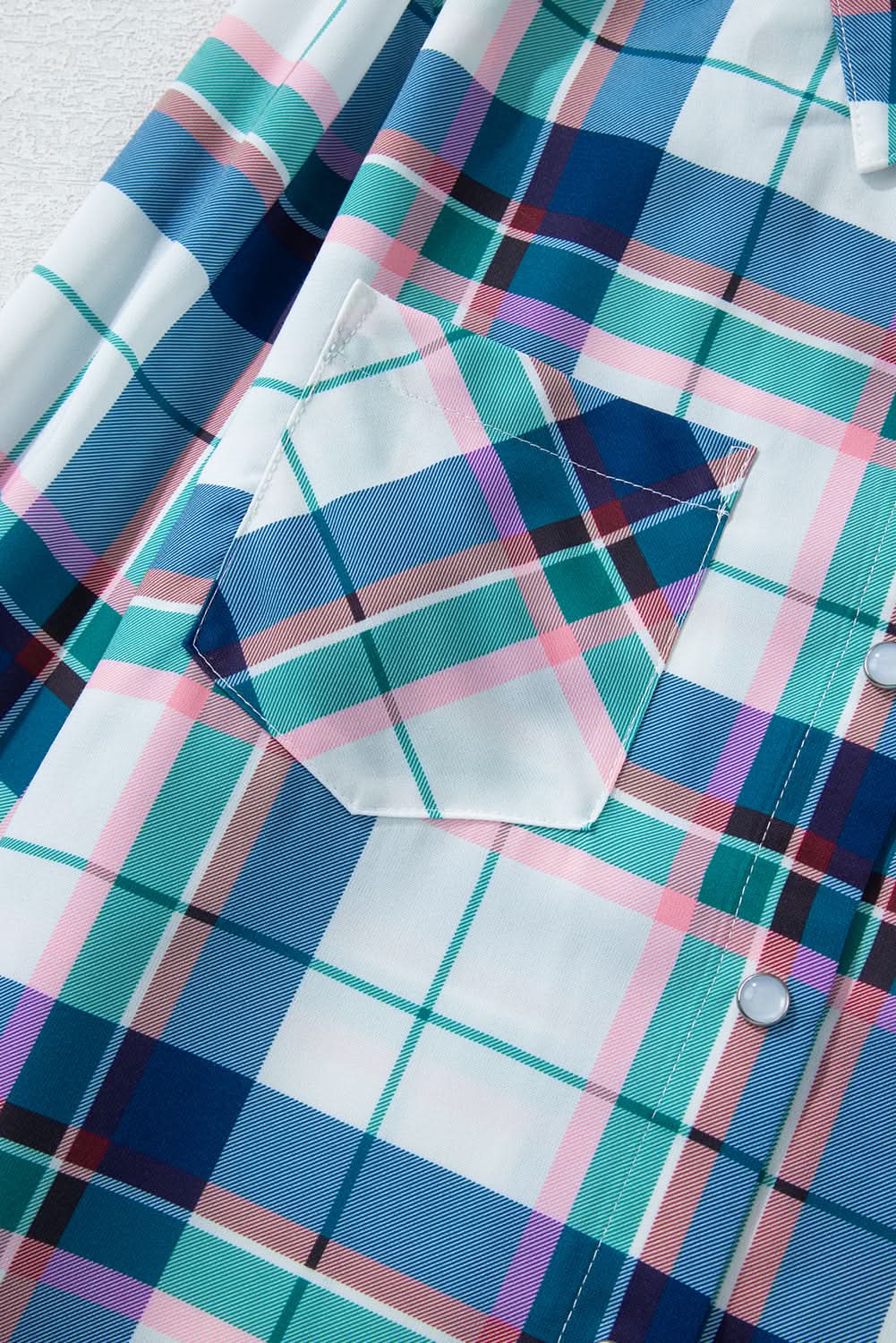 Chic blue plaid loungewear set - Love Salve
