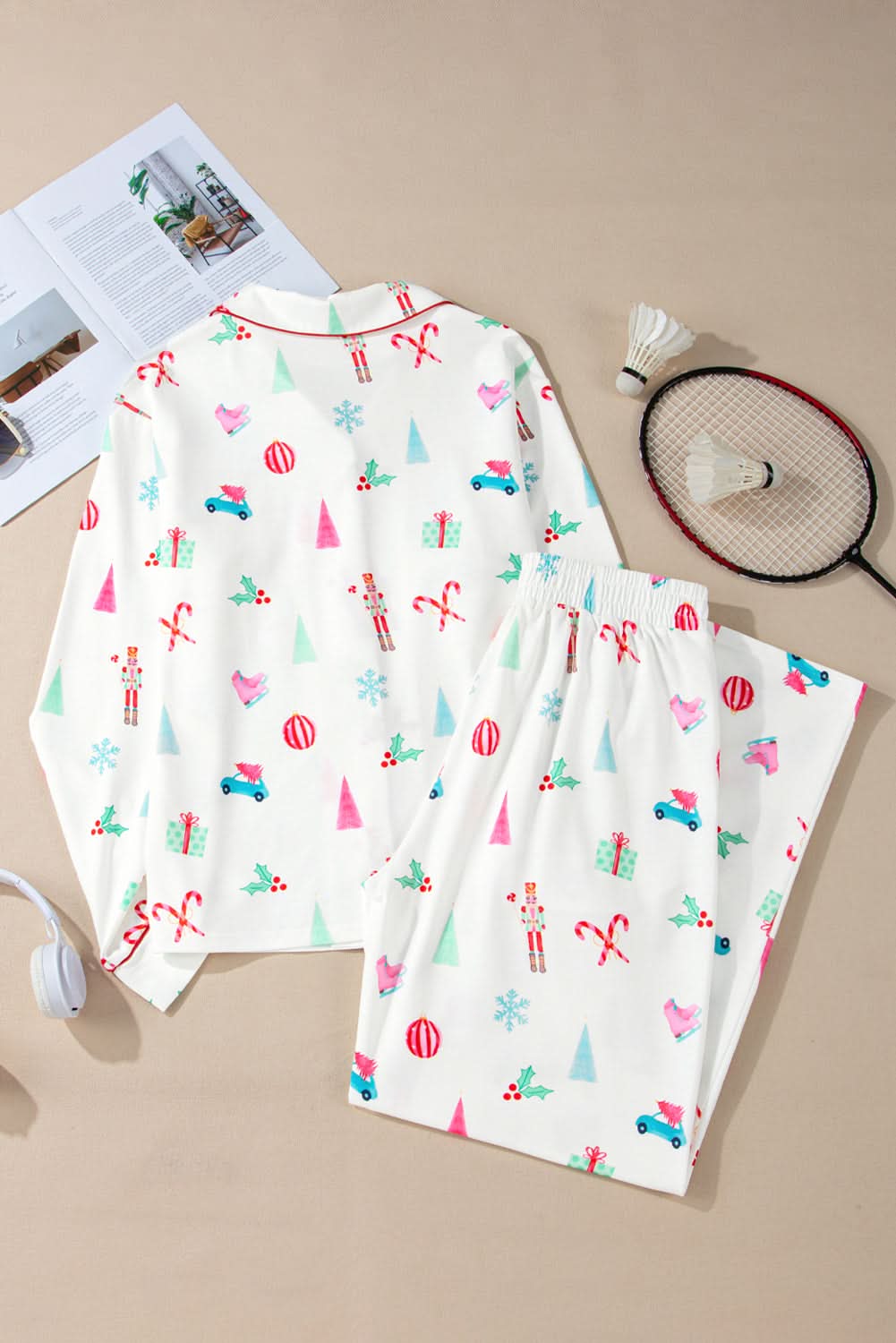 Festive White Christmas Pjs Set - Love Salve