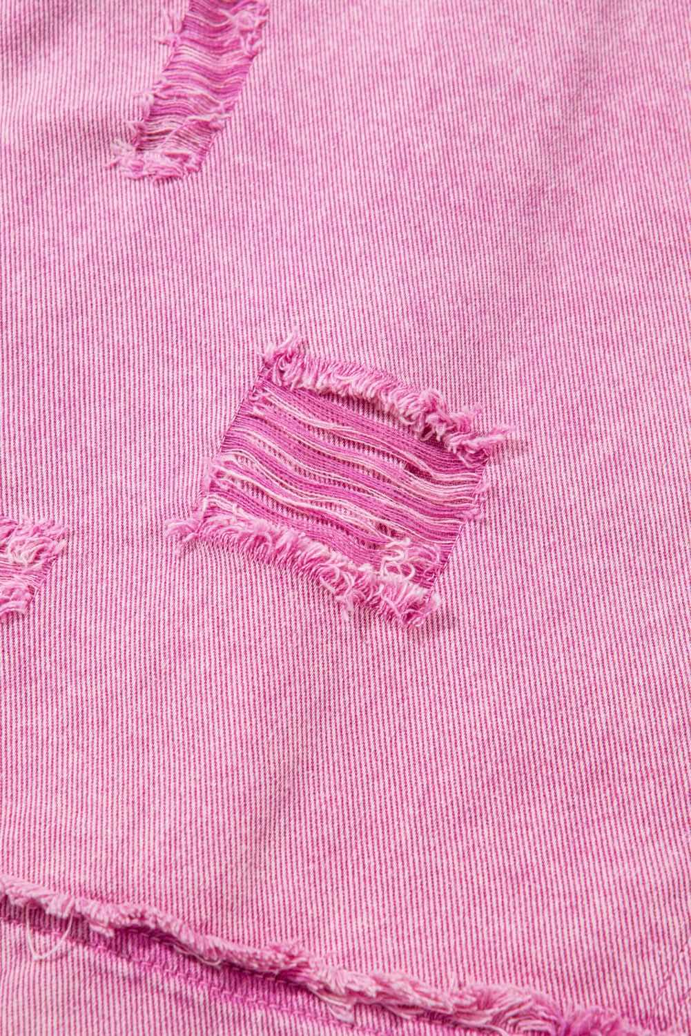 Chic pink lace denim jacket - Love Salve
