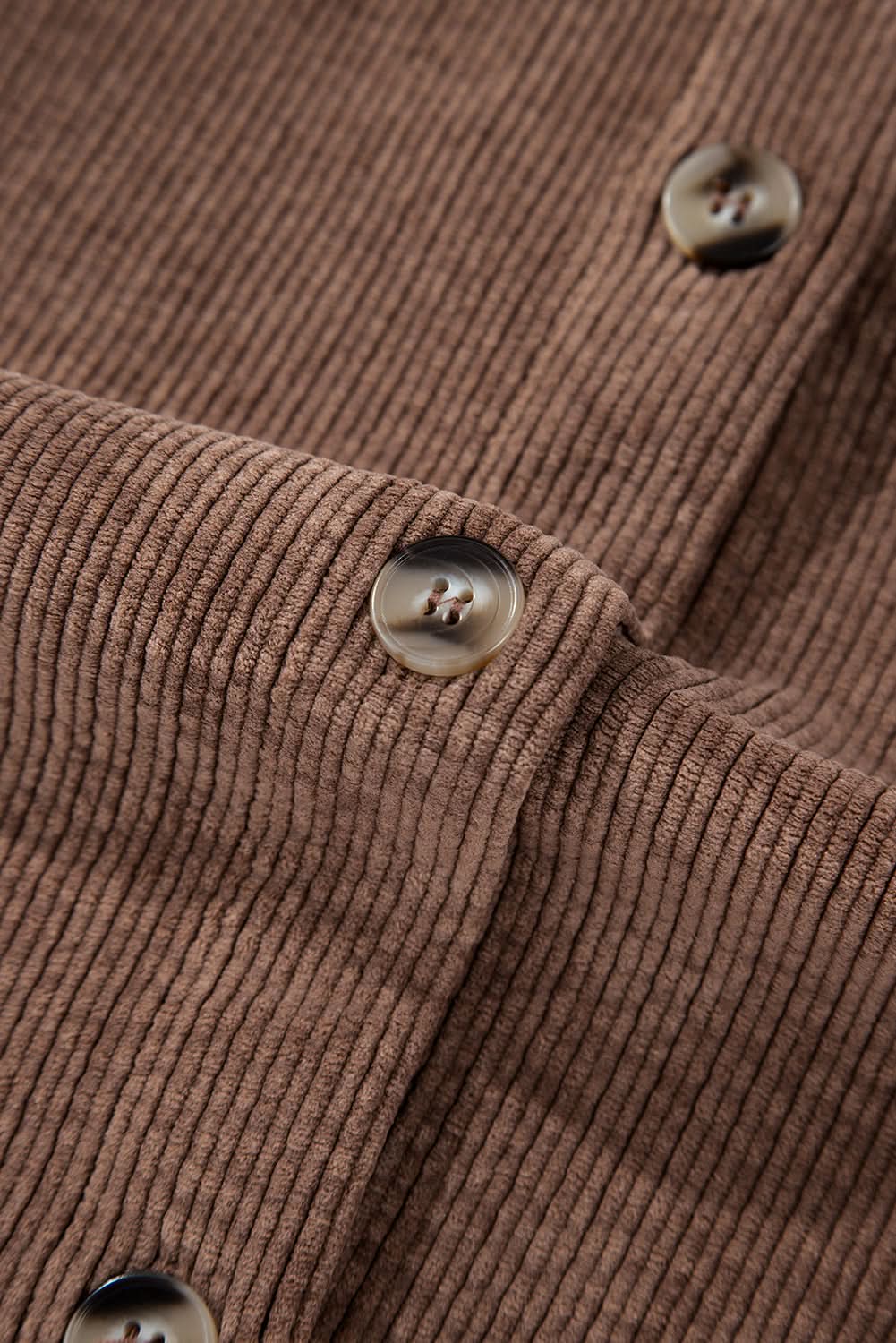 Cozy chestnut corduroy shacket - Love Salve