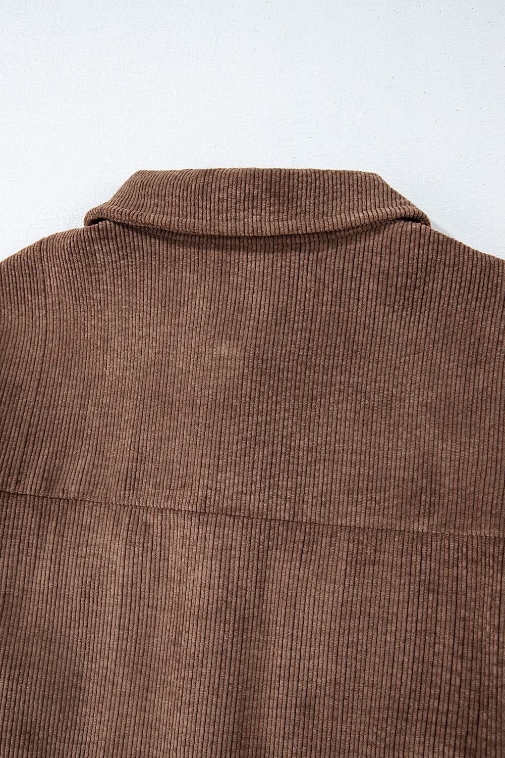 Cozy chestnut corduroy shacket - Love Salve