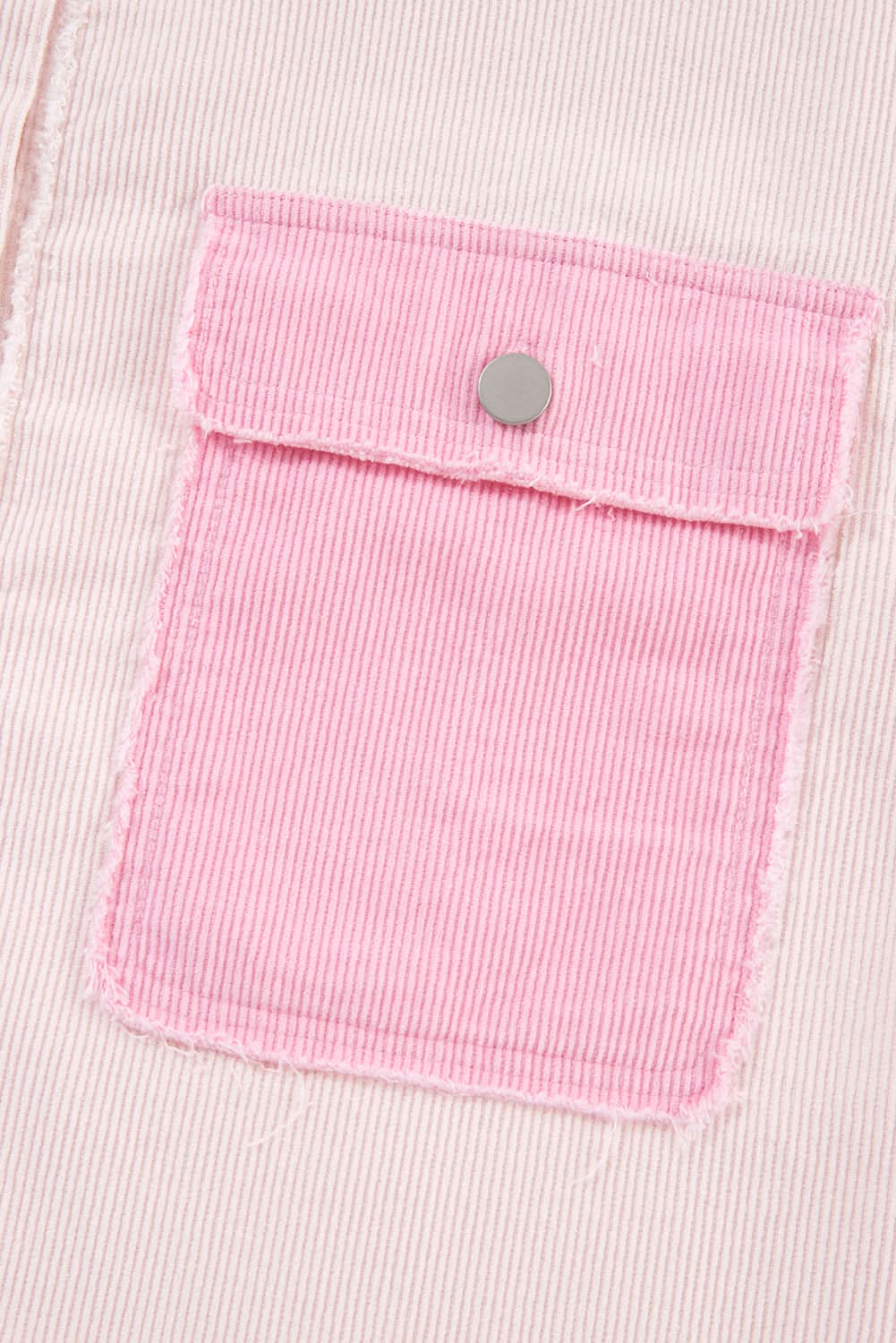 Delicacy two-tone corduroy shacket - Love Salve