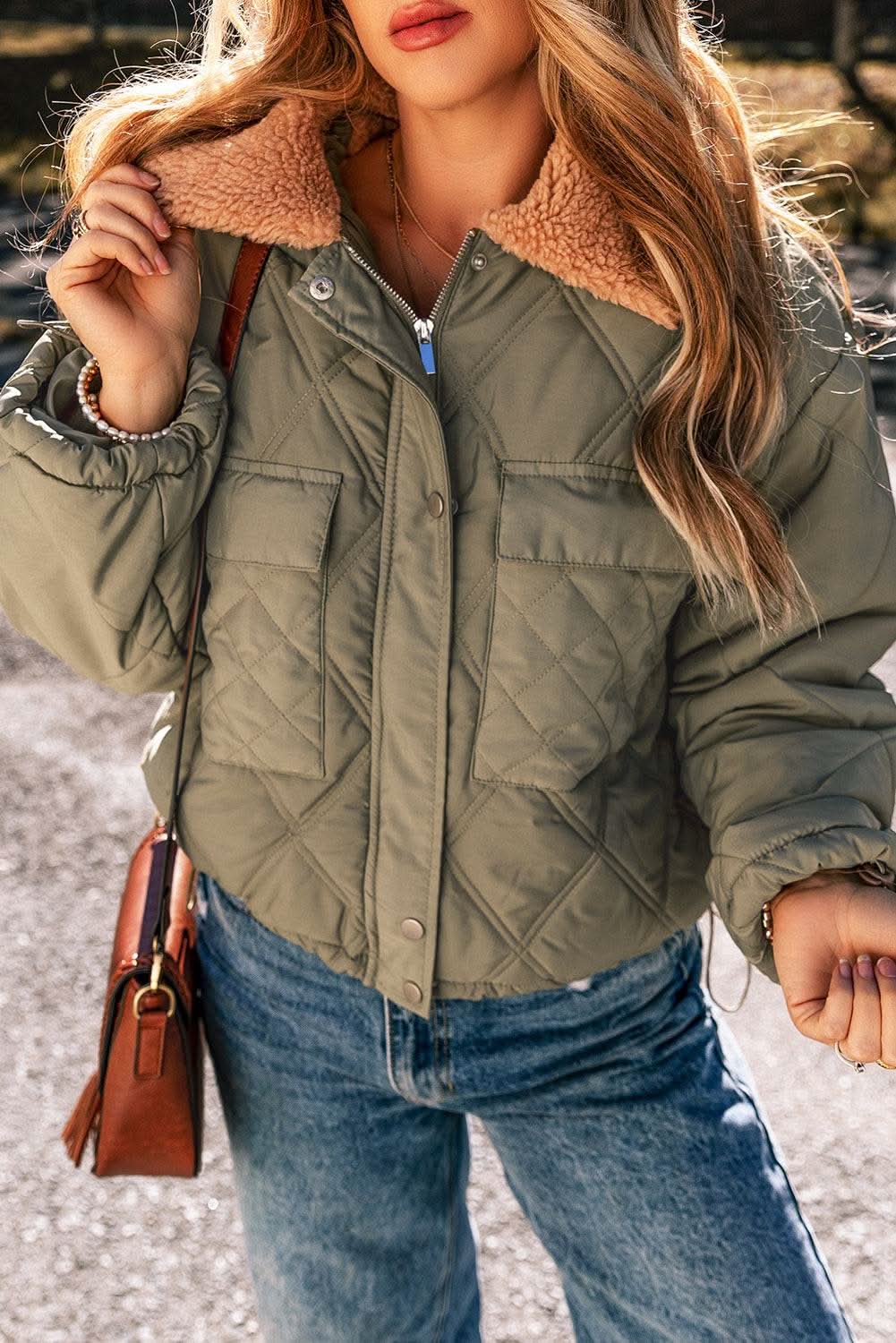 Cozy jungle green puffer jacket - Love Salve