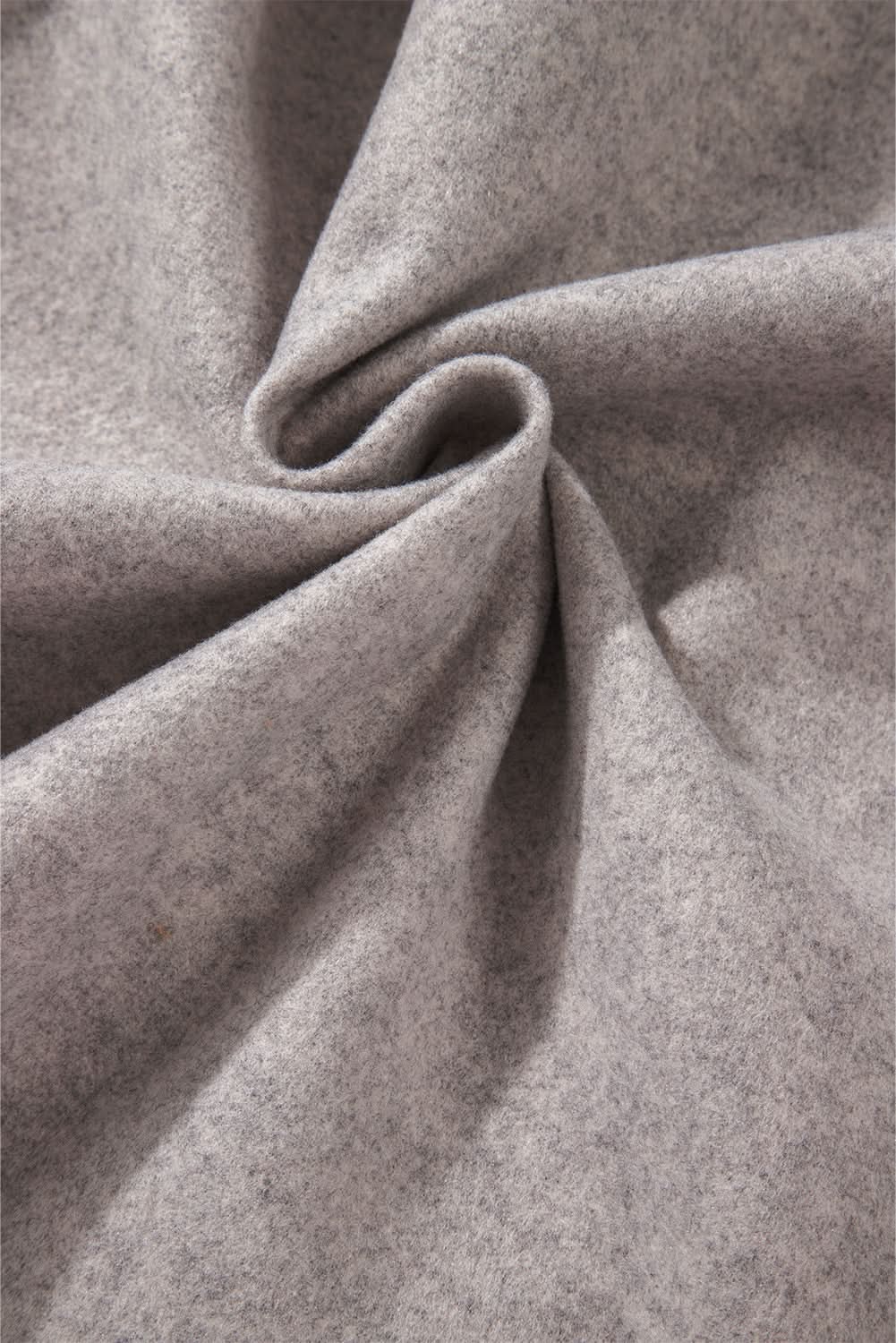 Light grey buttoned shacket with pockets - Love Salve