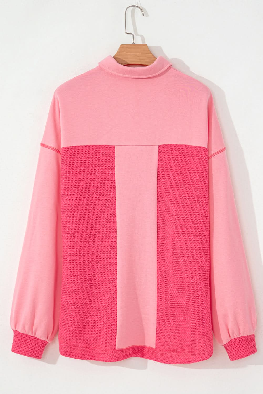 Peach Blossom Waffle Knit Shacket - Love Salve