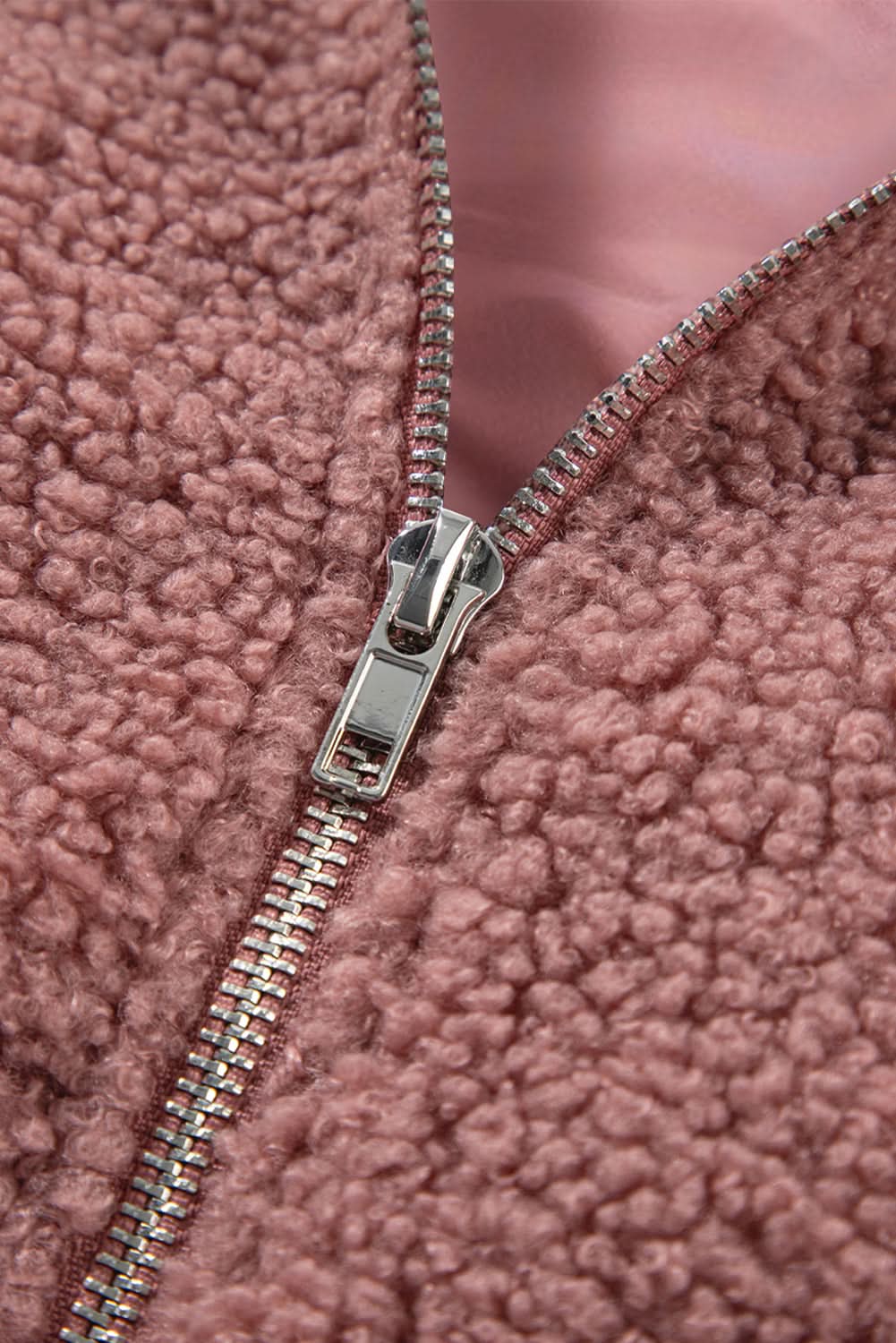 Cozy rose pink sherpa jacket - Love Salve