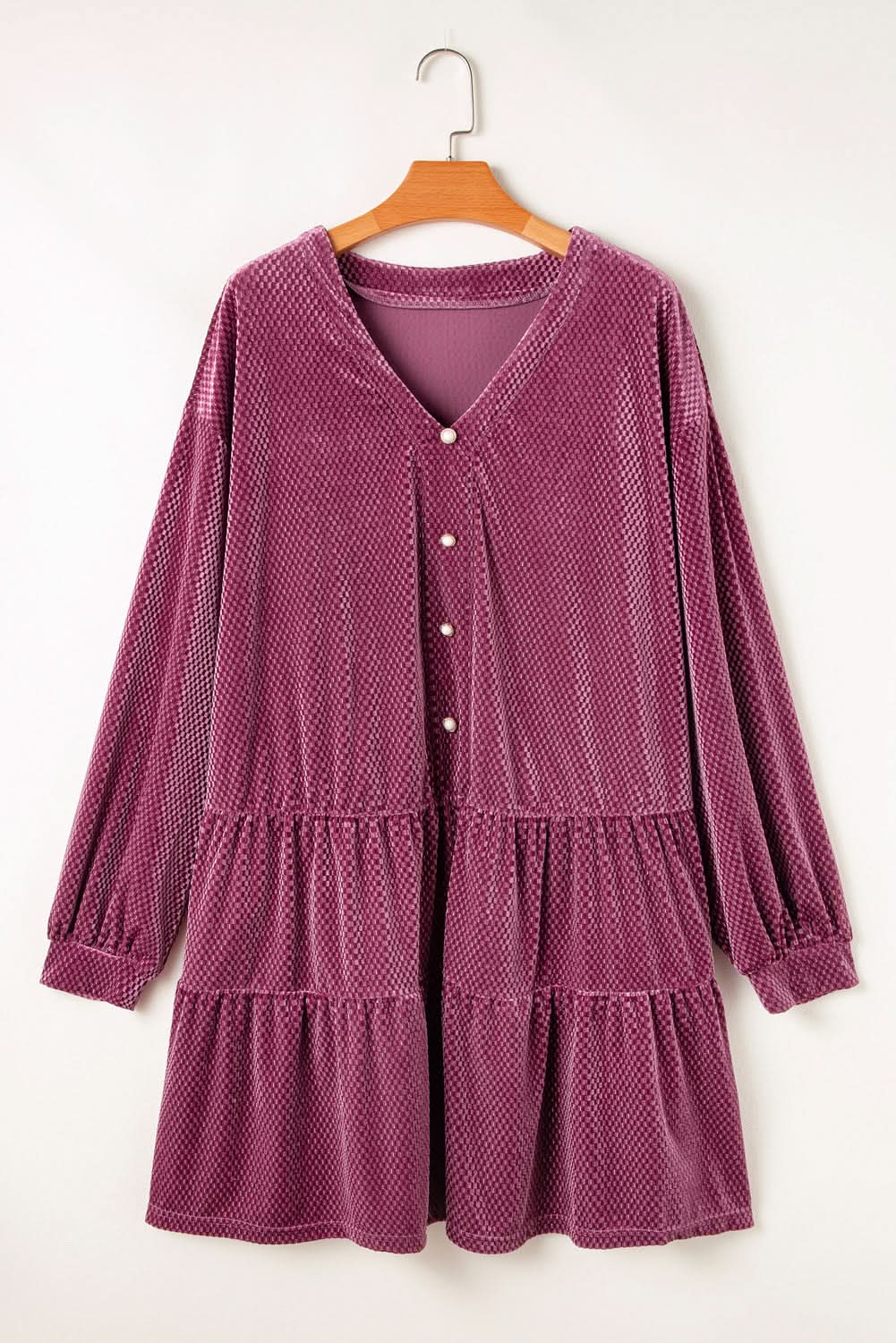 Meadow mauve plus size velvet dress - Love Salve
