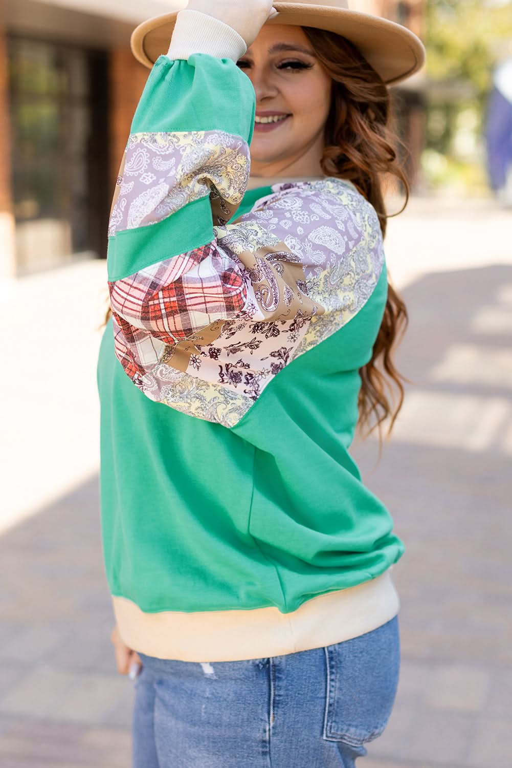 Chic sky blue plus size sweatshirt - Love Salve