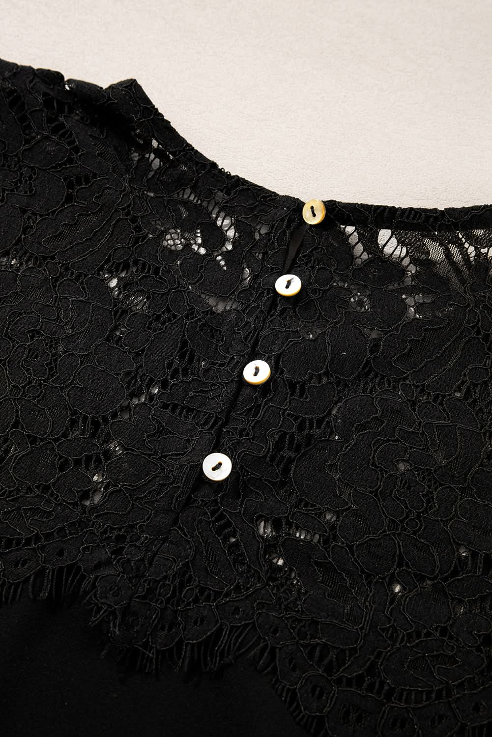 Elegant black lace long sleeve top - Love Salve