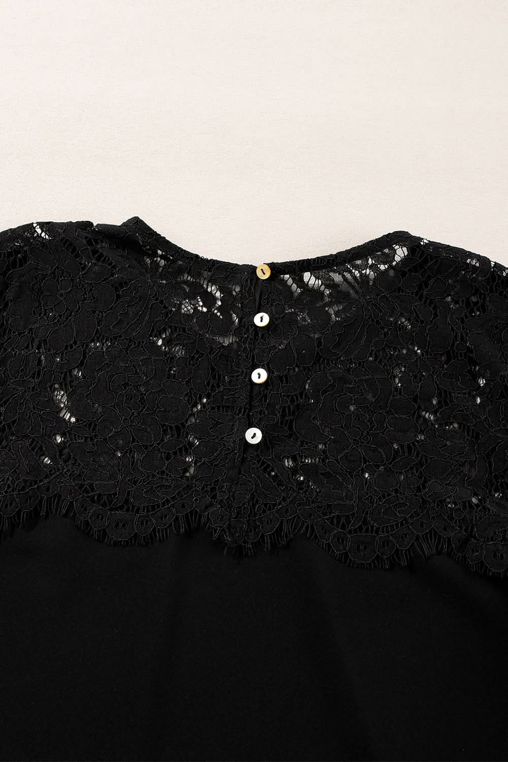 Elegant black lace long sleeve top - Love Salve