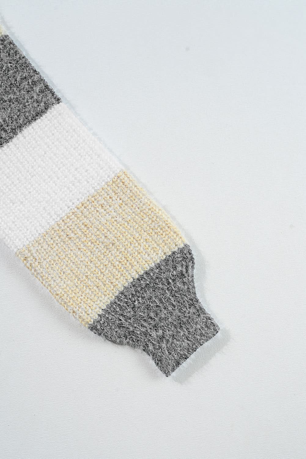 Colorblock bubble sleeve sweater dress - Love Salve