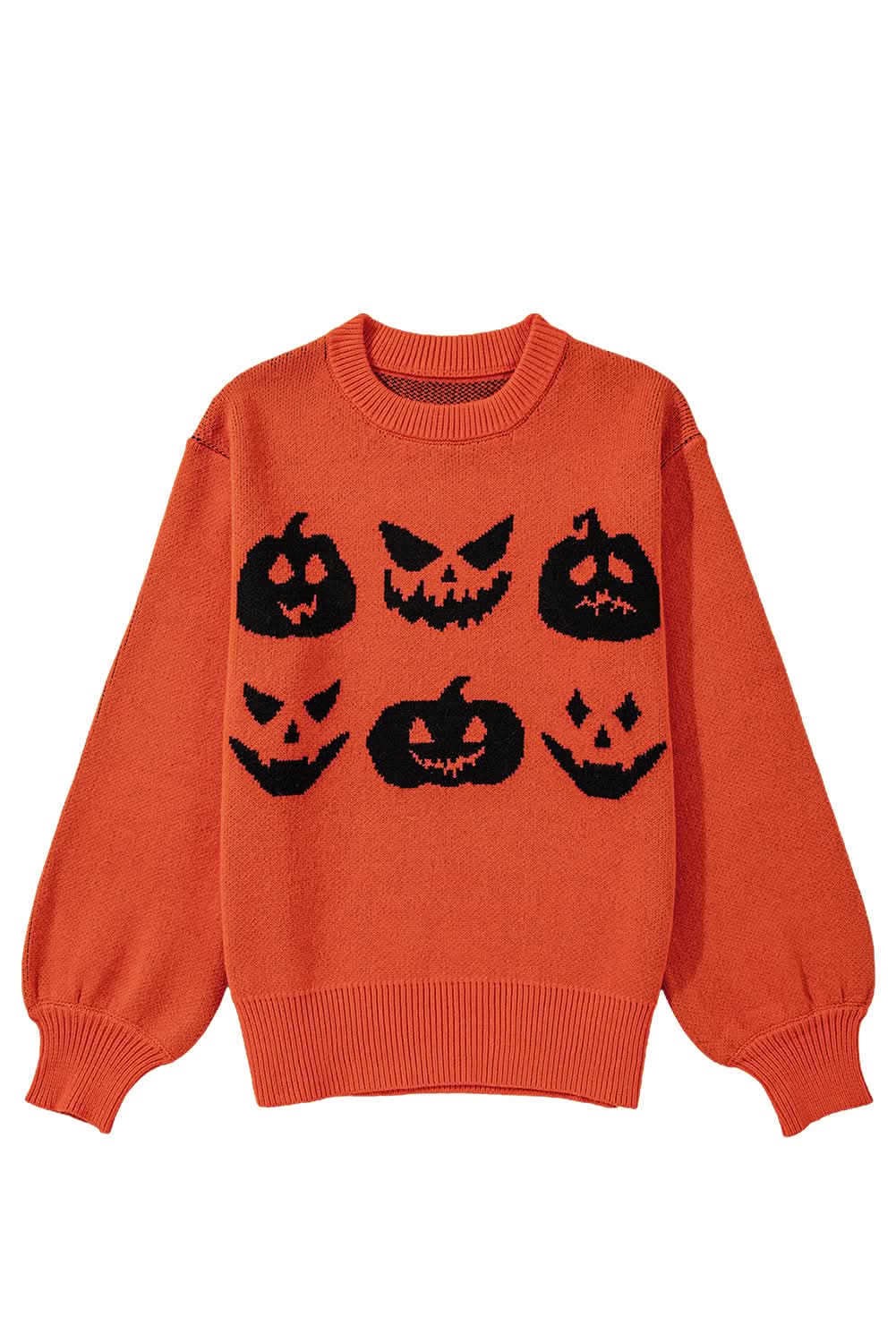 Spooky pumpkin face Halloween sweater - Love Salve