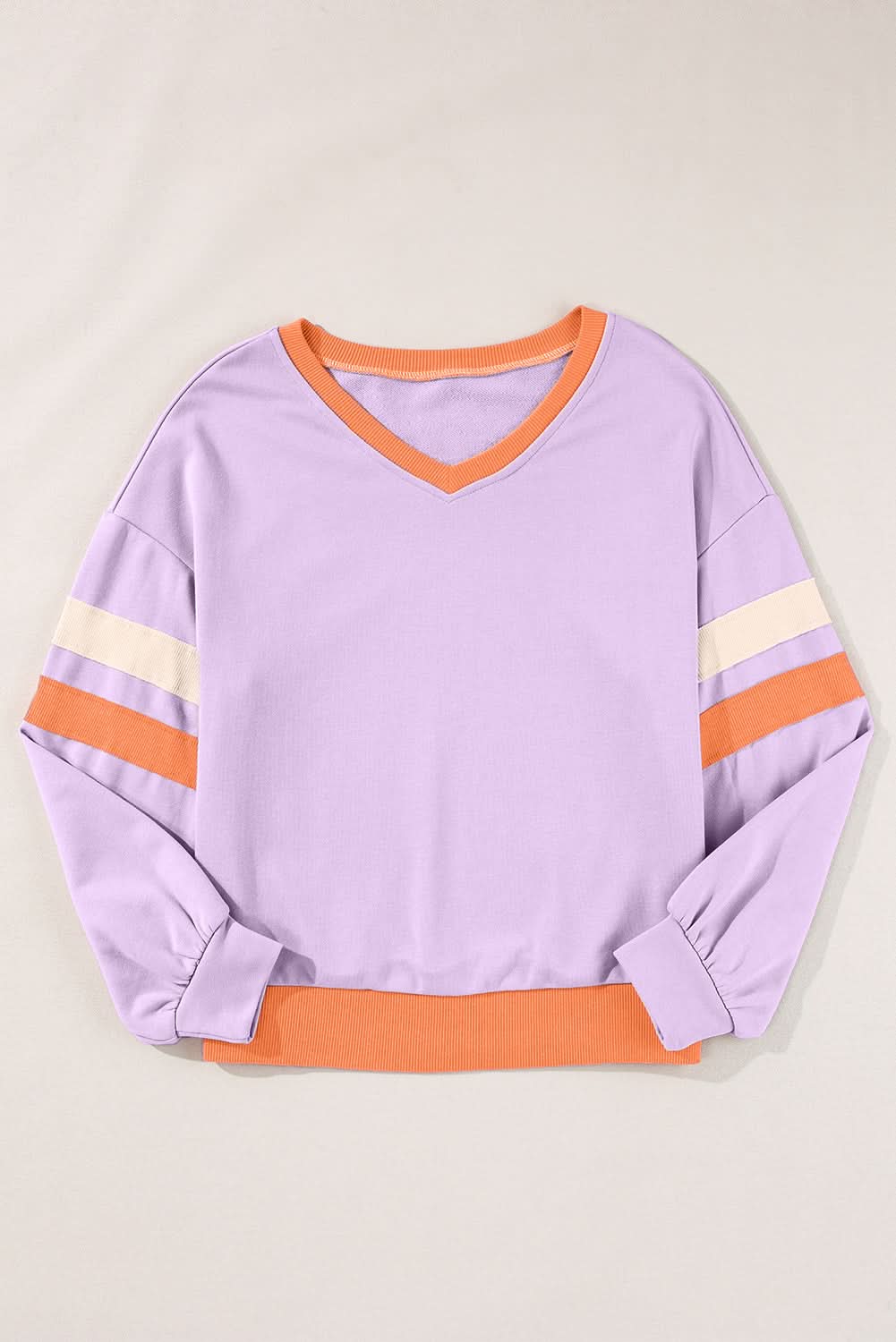 Orchid bouquet v-neck sweatshirt - Love Salve