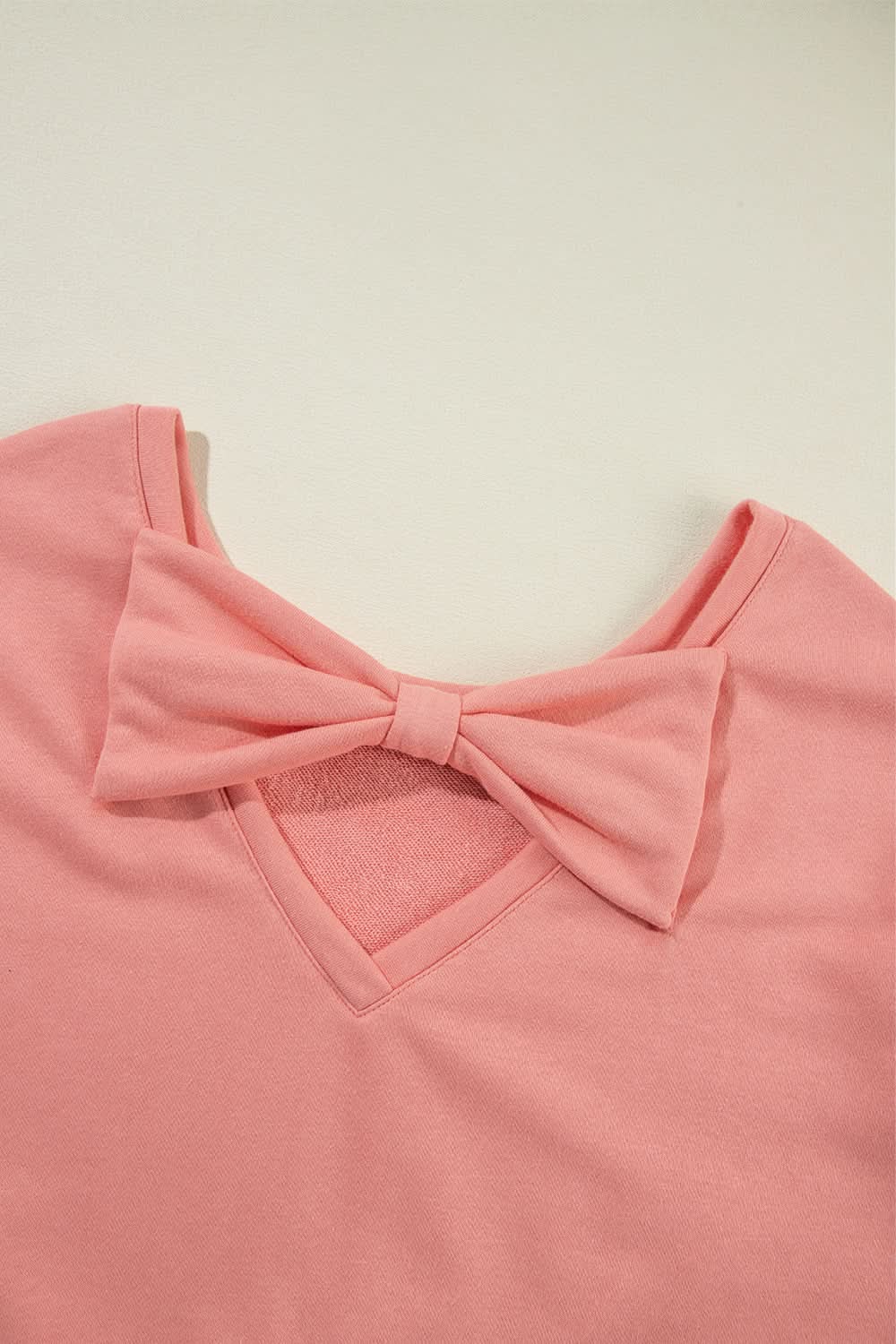 Pale chestnut back bow sweatshirt - Love Salve