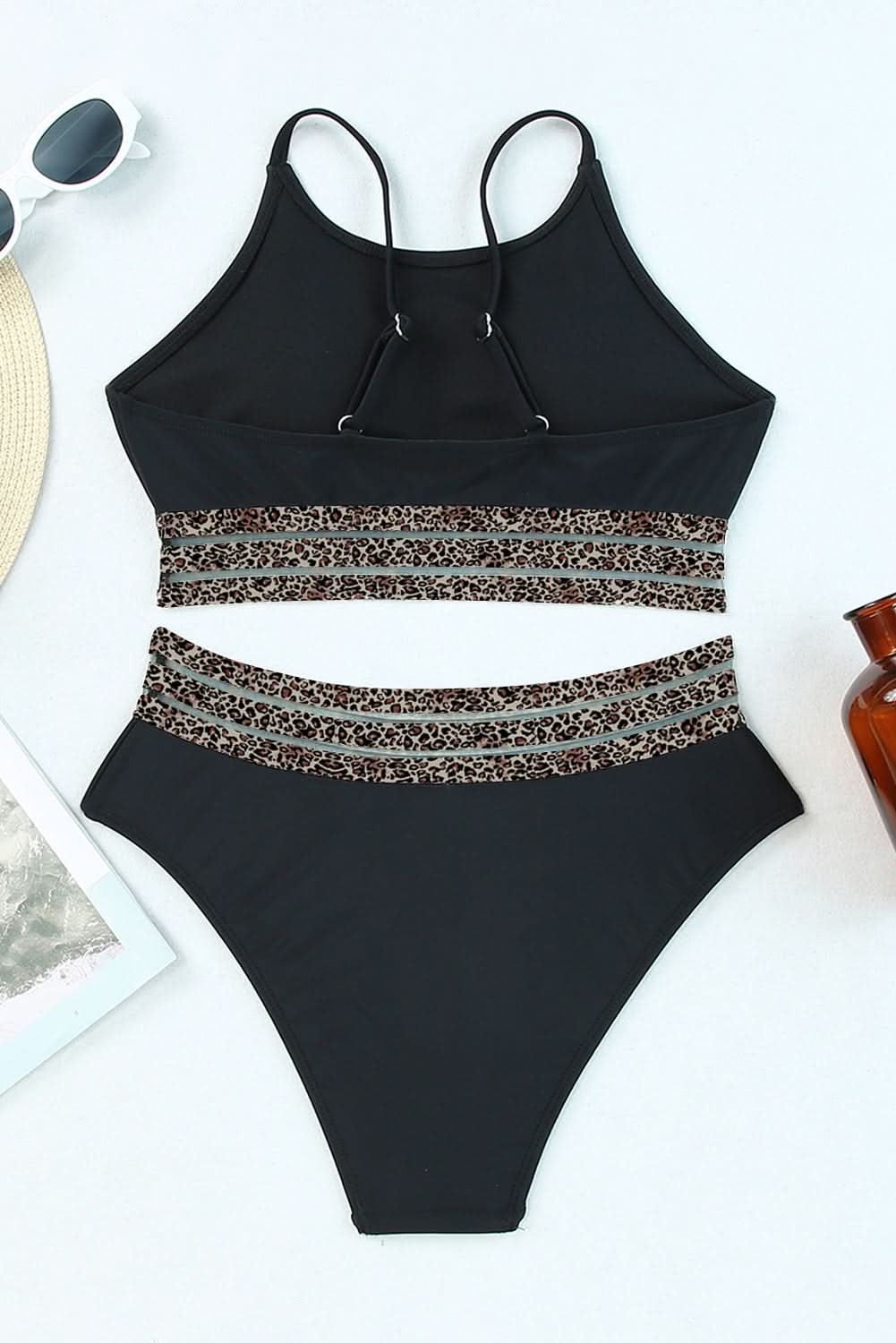 Black rose leopard bikini set - Love Salve