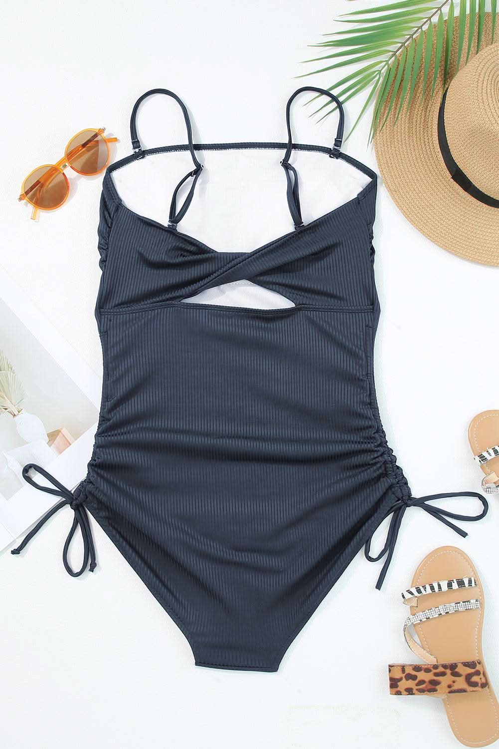Navy blue adjustable monokini - Love Salve