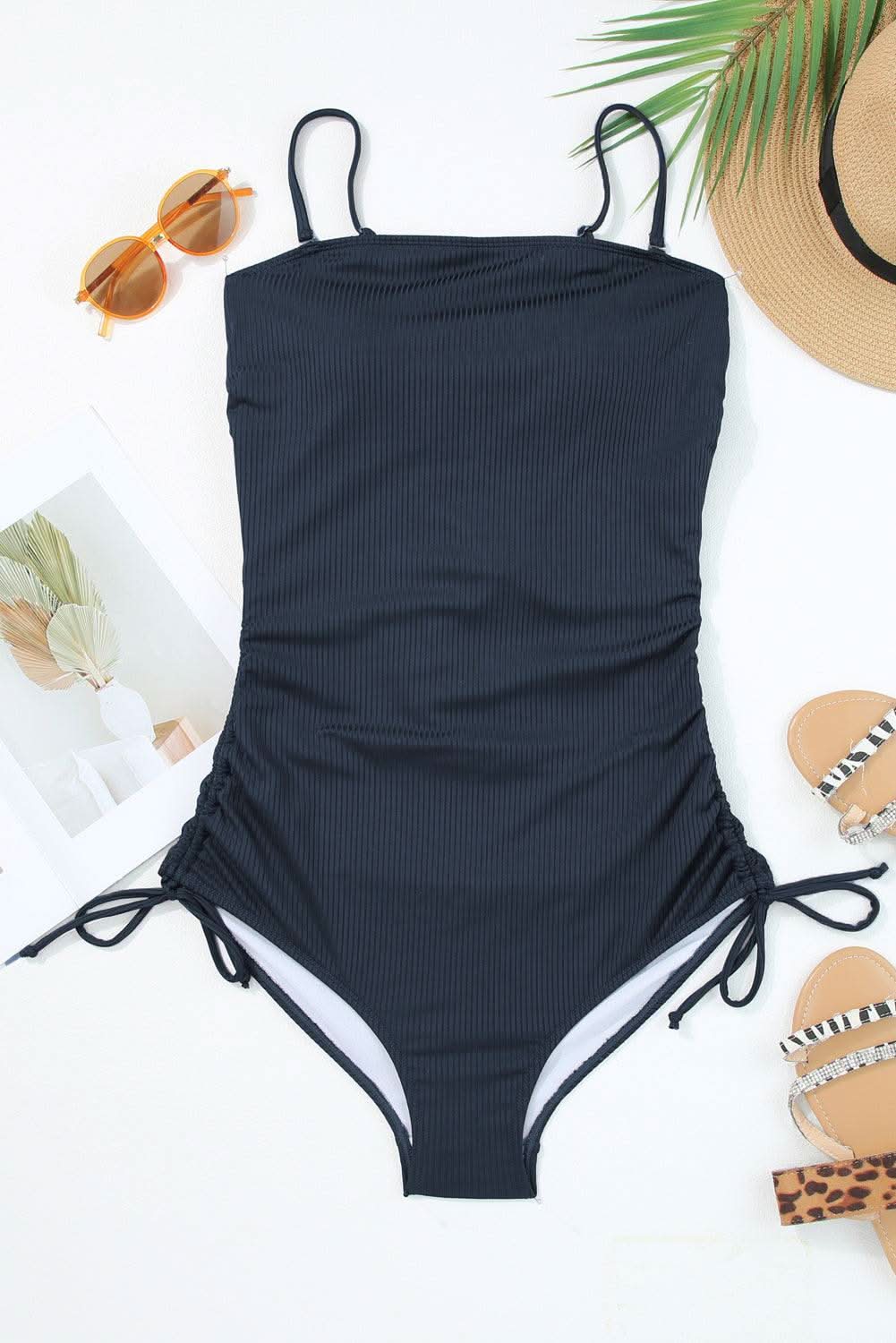 Navy blue adjustable monokini - Love Salve