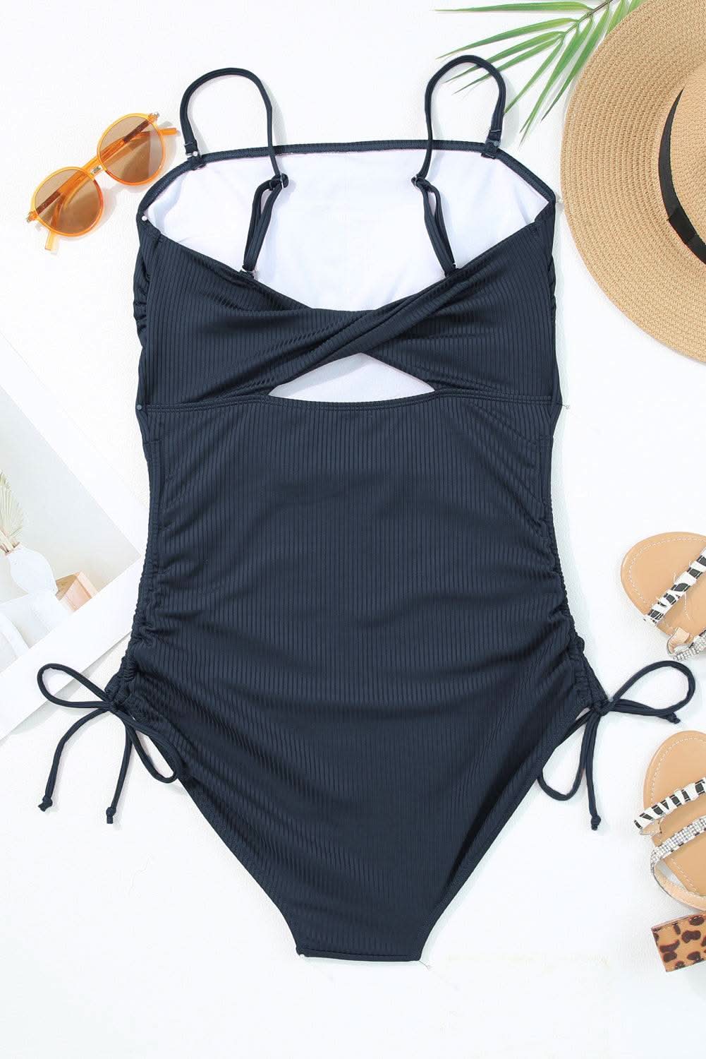 Navy blue adjustable monokini - Love Salve