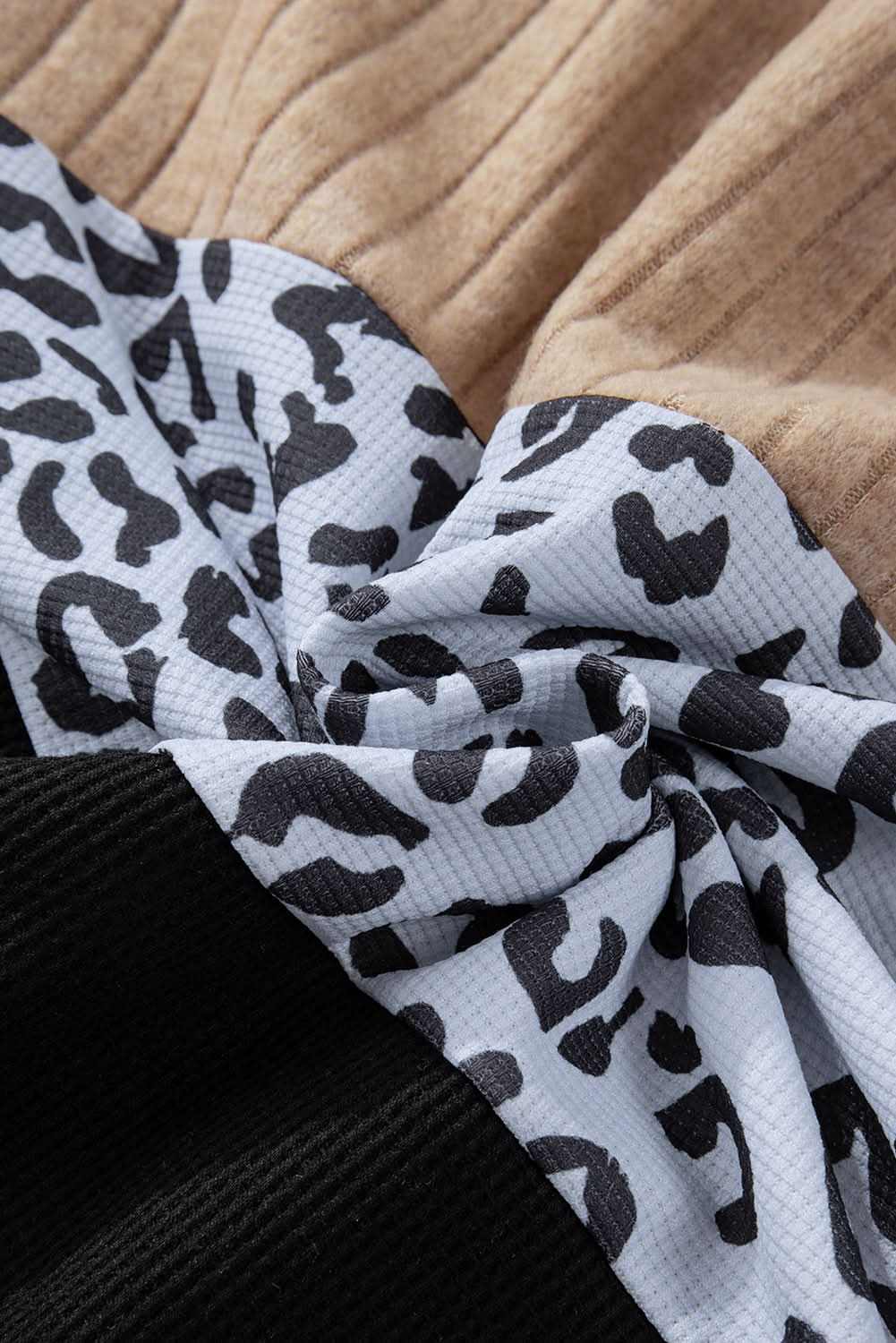 Fierce black leopard button-up tee - Love Salve