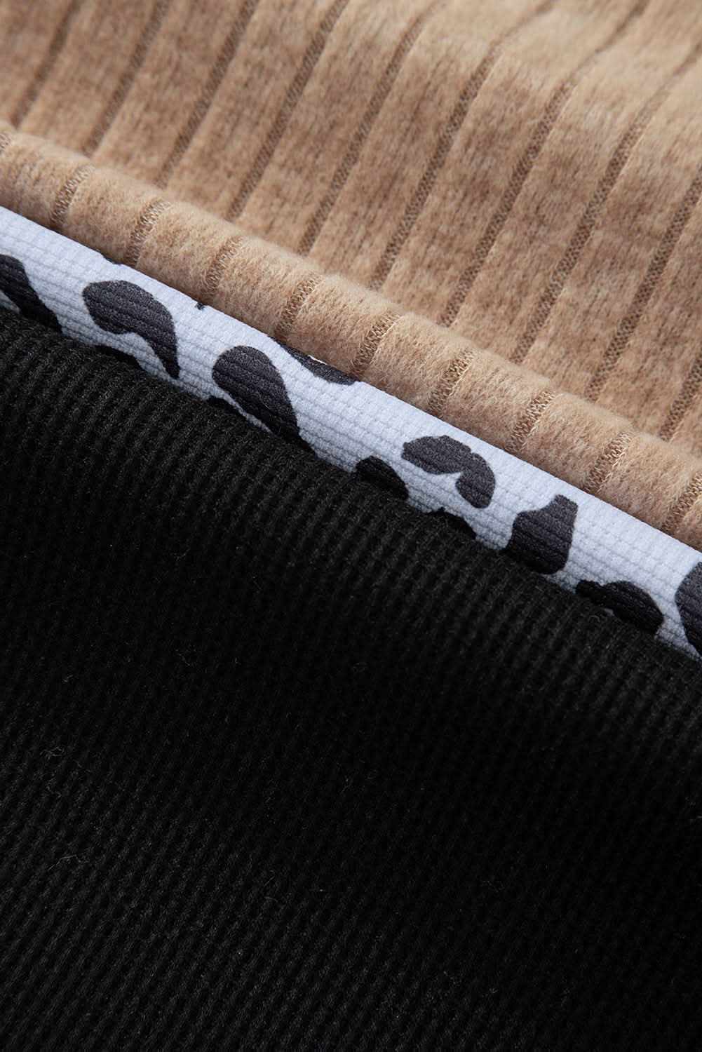 Fierce black leopard button-up tee - Love Salve