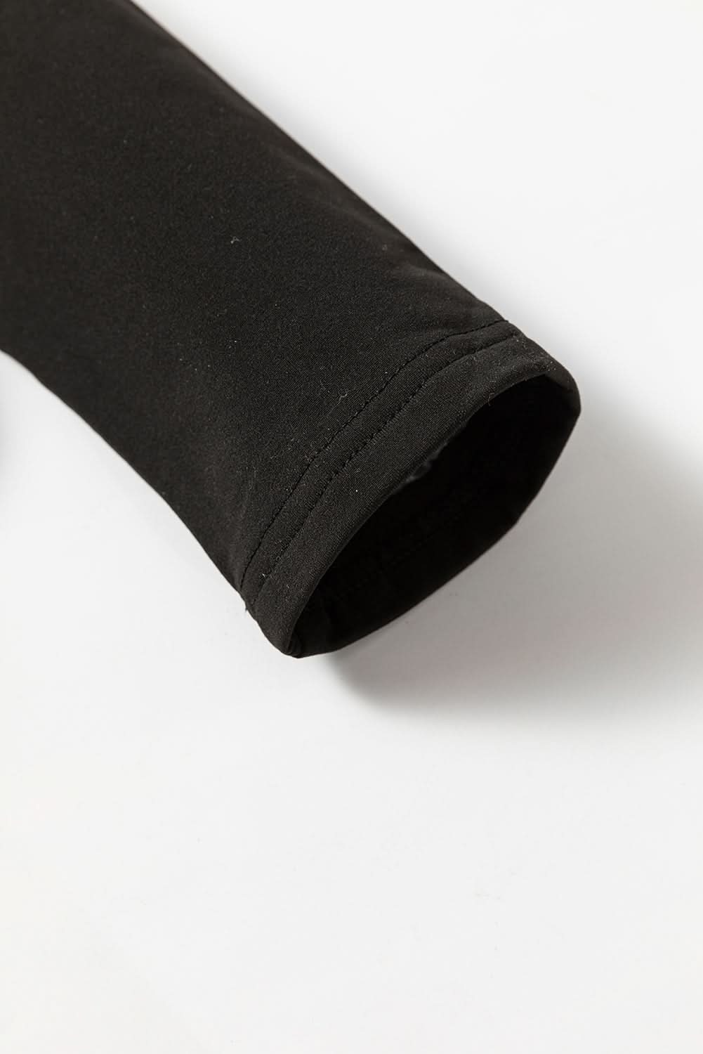 Chic black scoop neck thermal top - Love Salve
