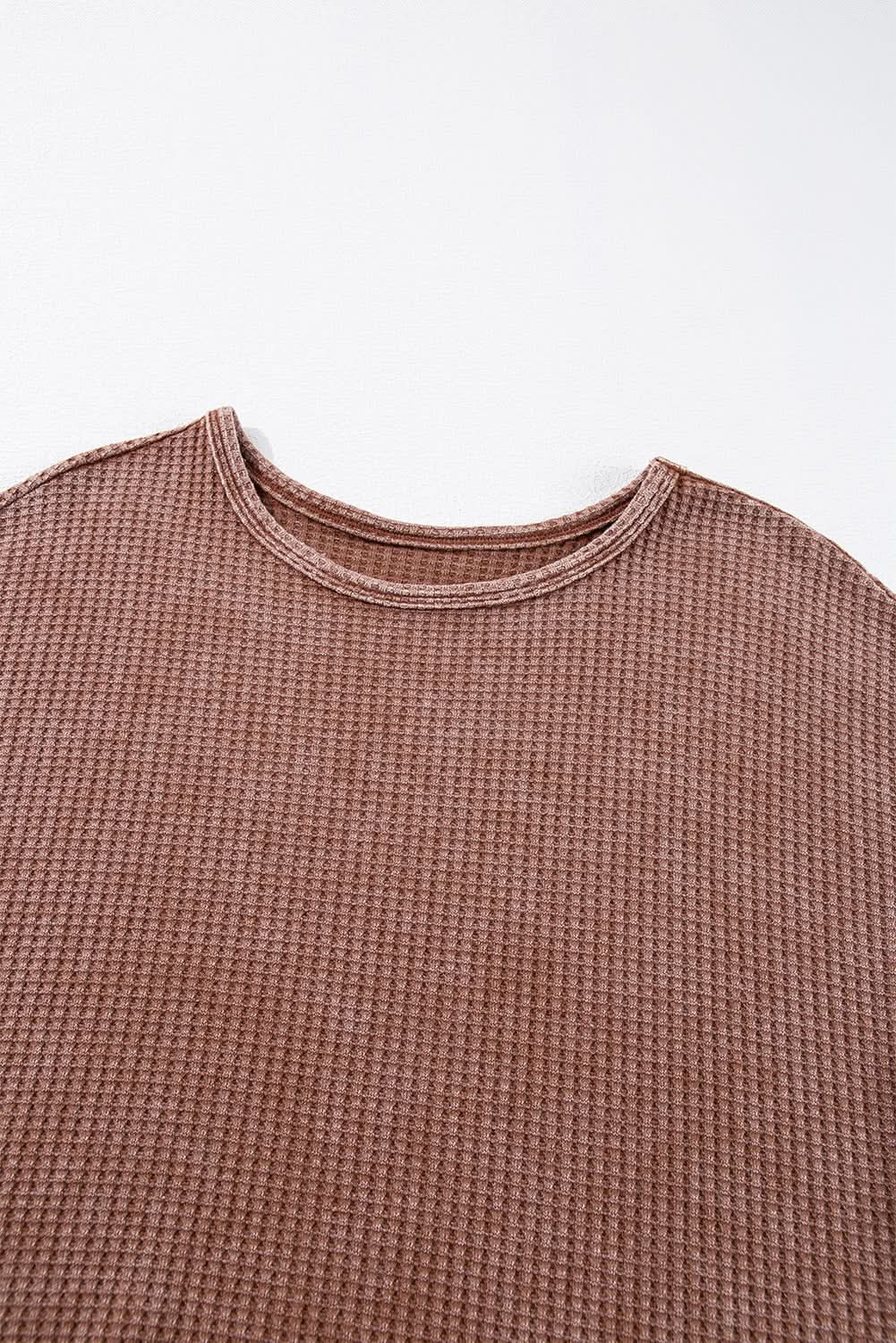 Chic coffee knit top with fringe - Love Salve