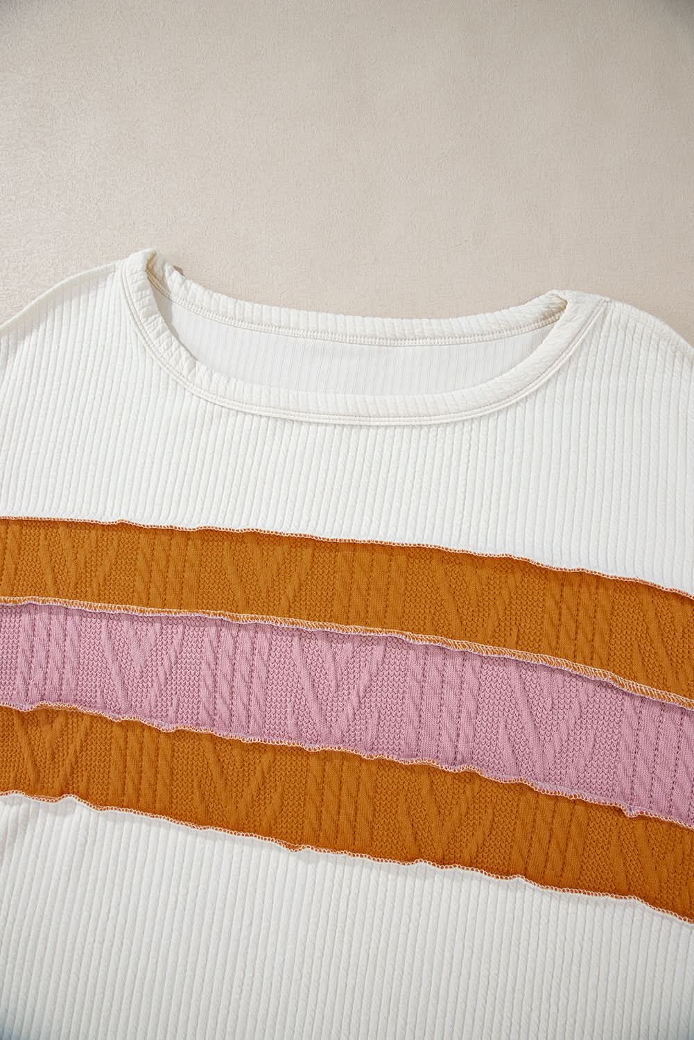 White knit drop sleeve top - Love Salve