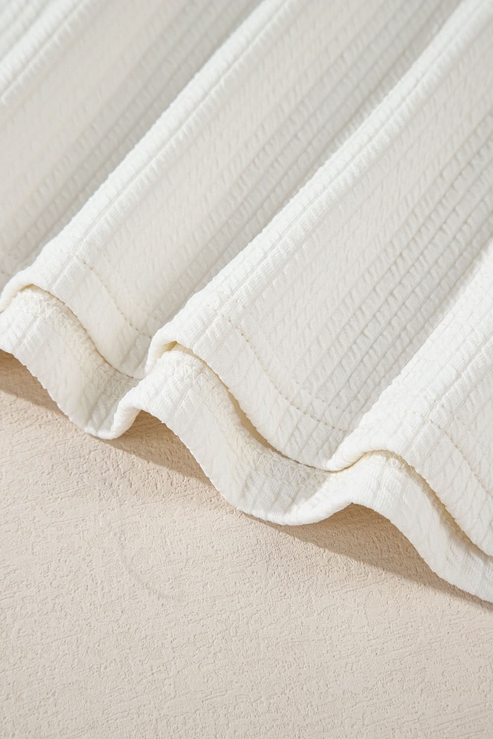 White knit drop sleeve top - Love Salve