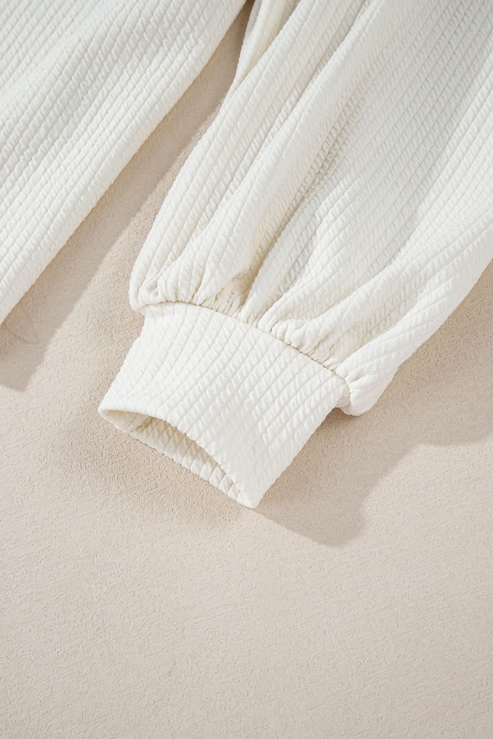White knit drop sleeve top - Love Salve
